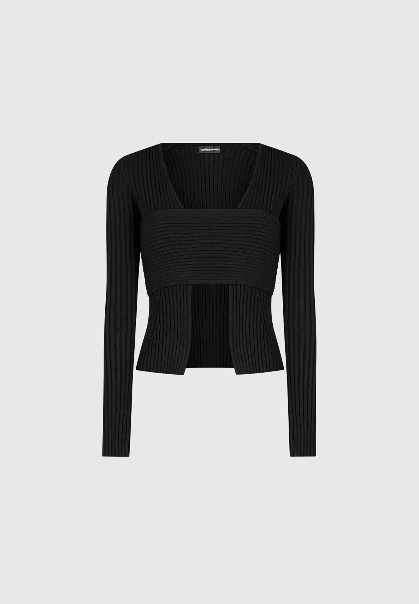 3-In-1 Knit Overlay Bandeau Cardigan - -Manière De Voir Store