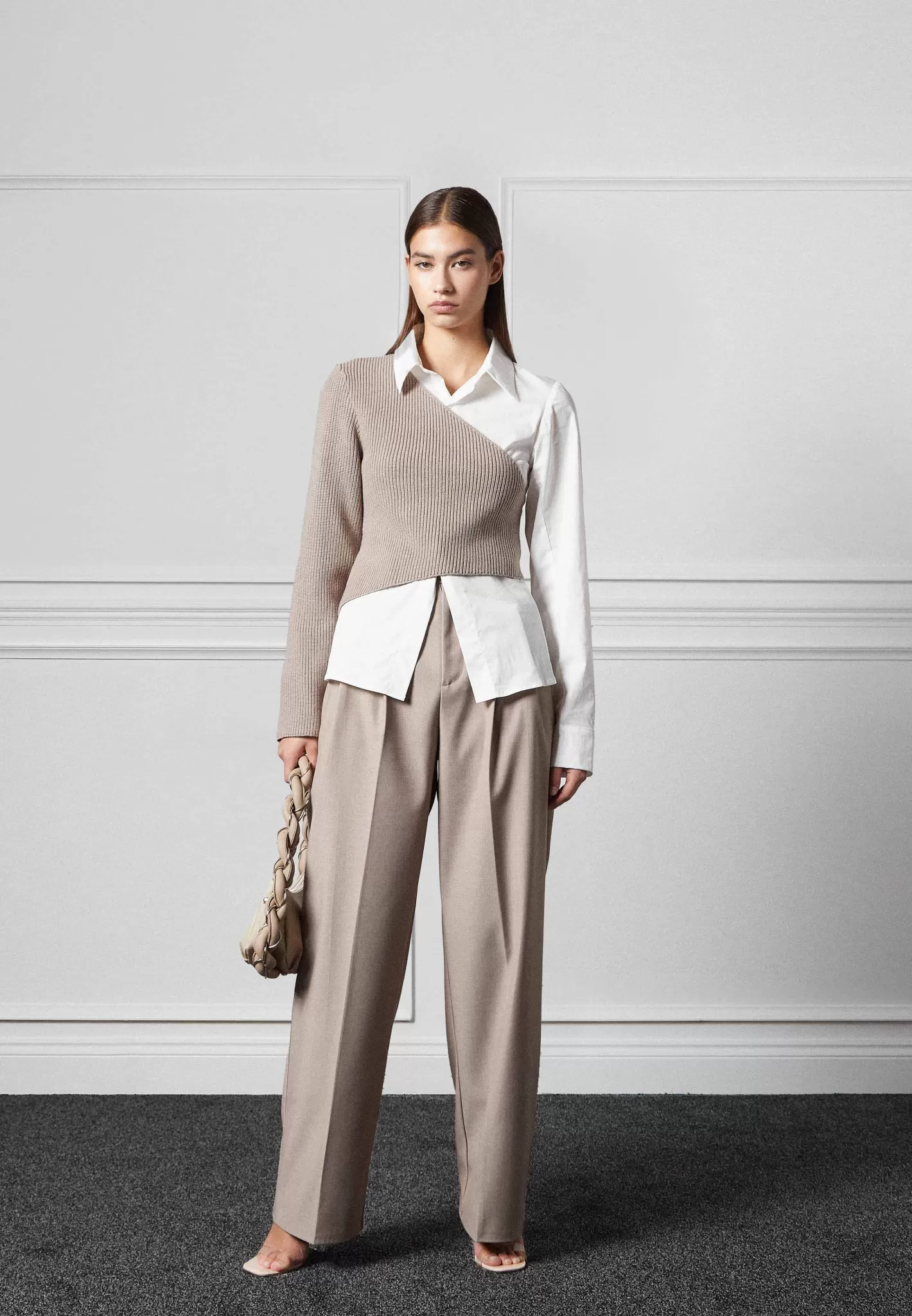 Asymmetric Knitted Overlay Shirt - -Manière De Voir Hot