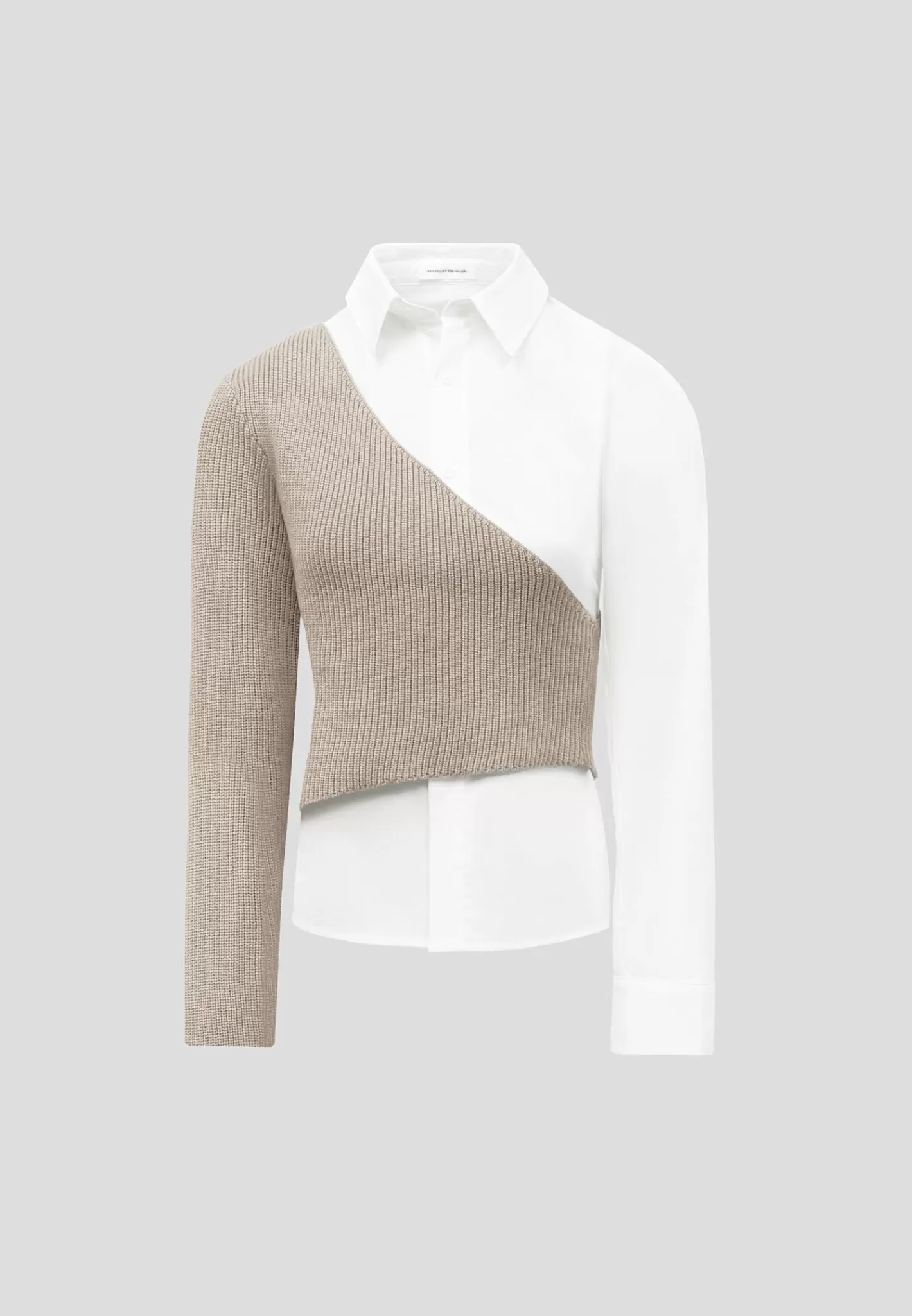 Asymmetric Knitted Overlay Shirt - -Manière De Voir Hot