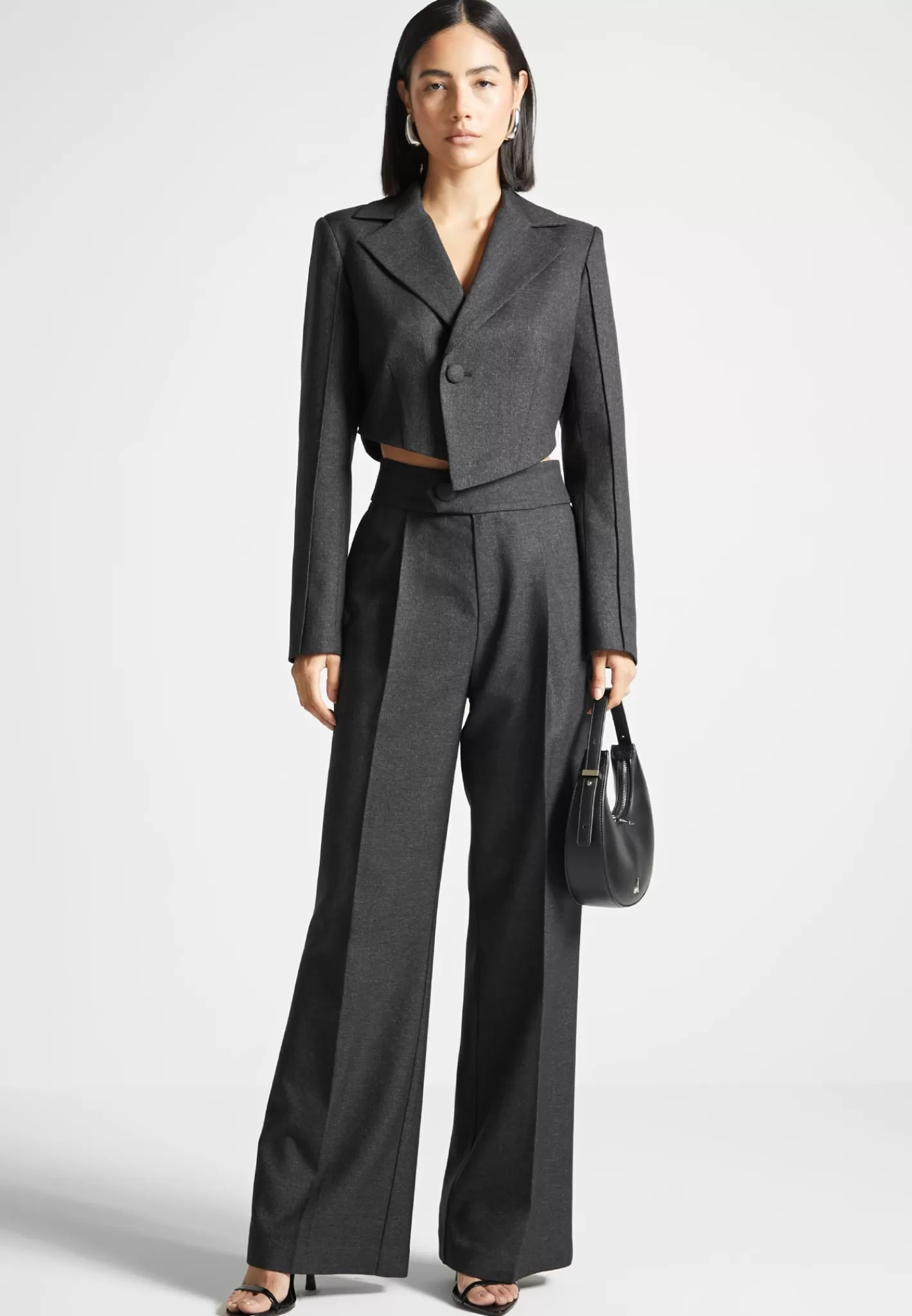 Asymmetric Tailored Cropped Blazer - -Manière De Voir Clearance