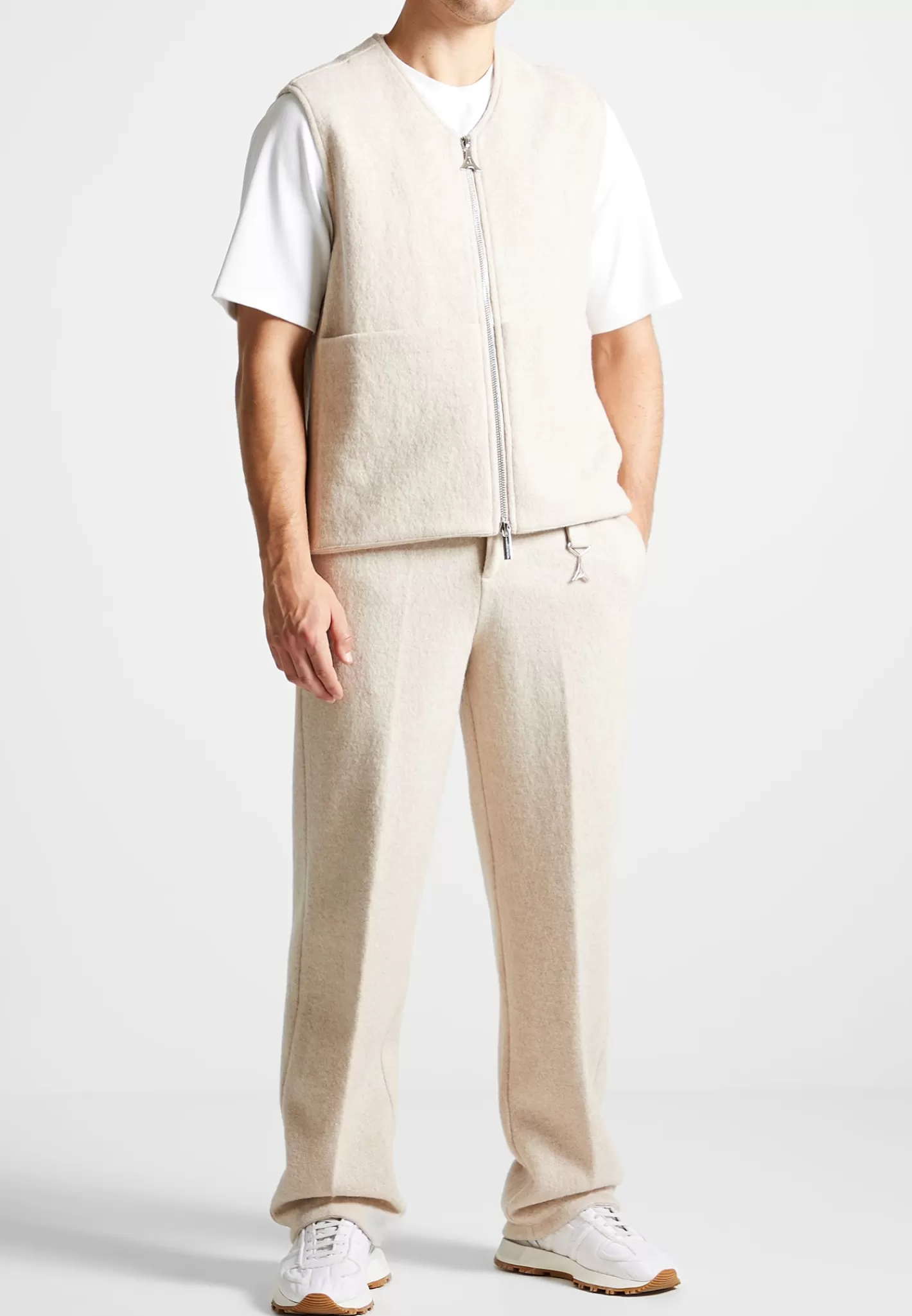 Boiled Wool Tailored Trousers - -Manière De Voir Flash Sale