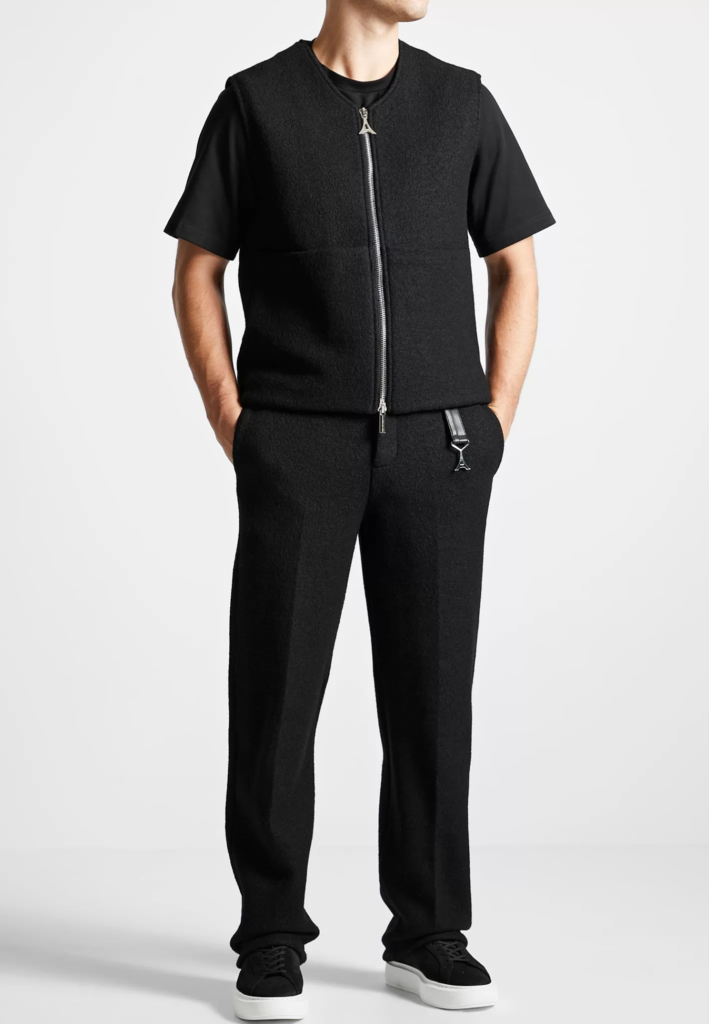 Boiled Wool Tailored Trousers - -Manière De Voir Outlet