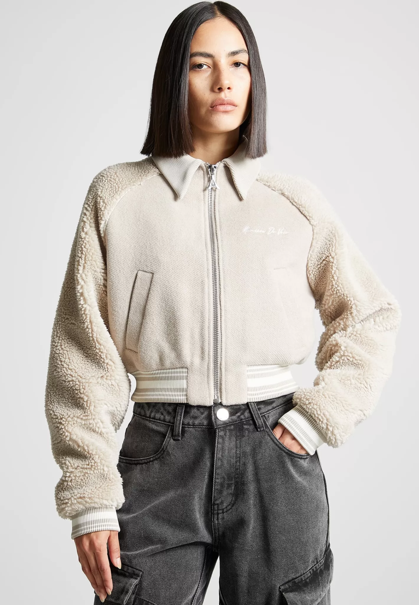 Borg Varsity Jacket - -Manière De Voir Fashion