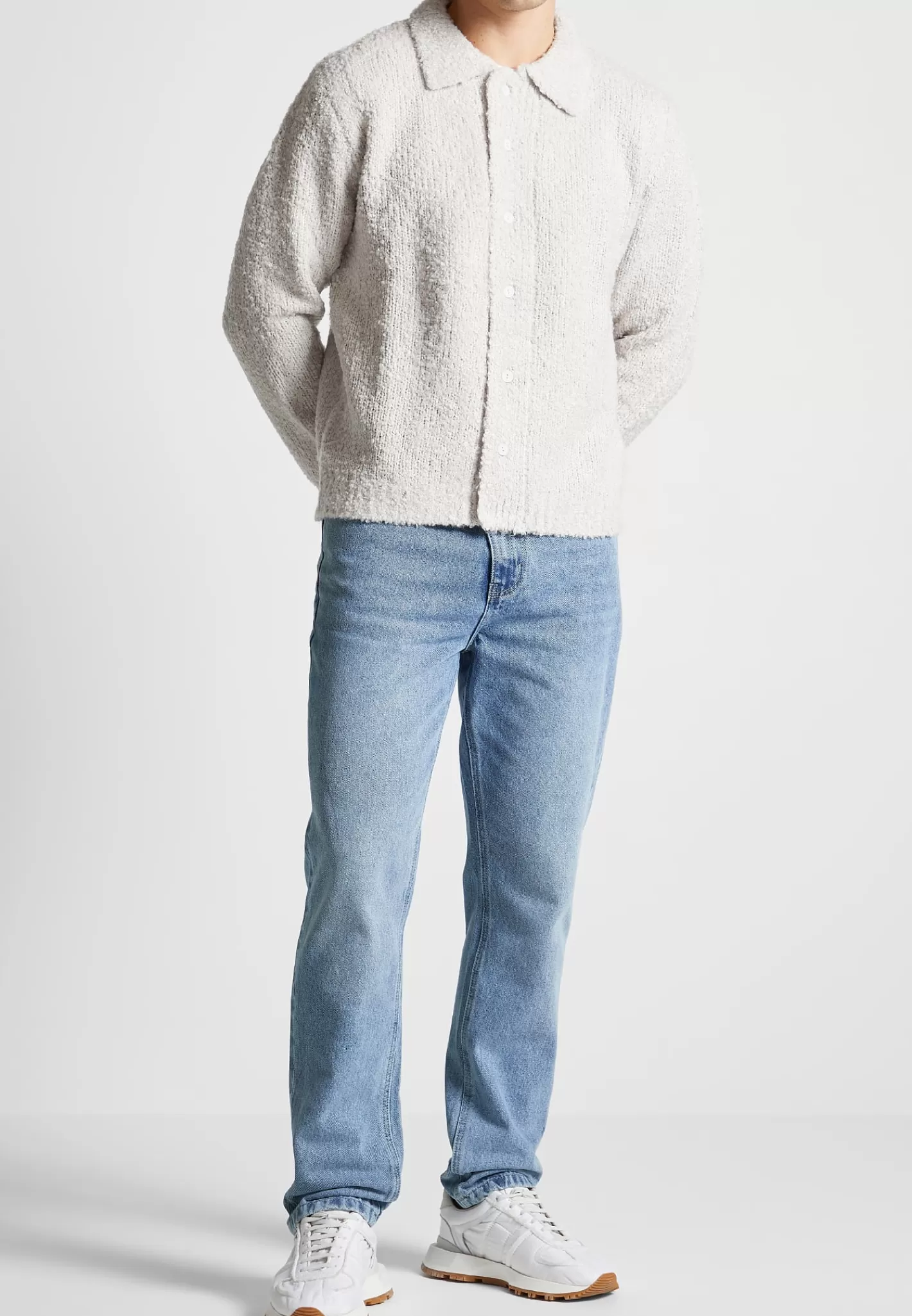 Boucle Knit Button Up Cardigan - -Manière De Voir New