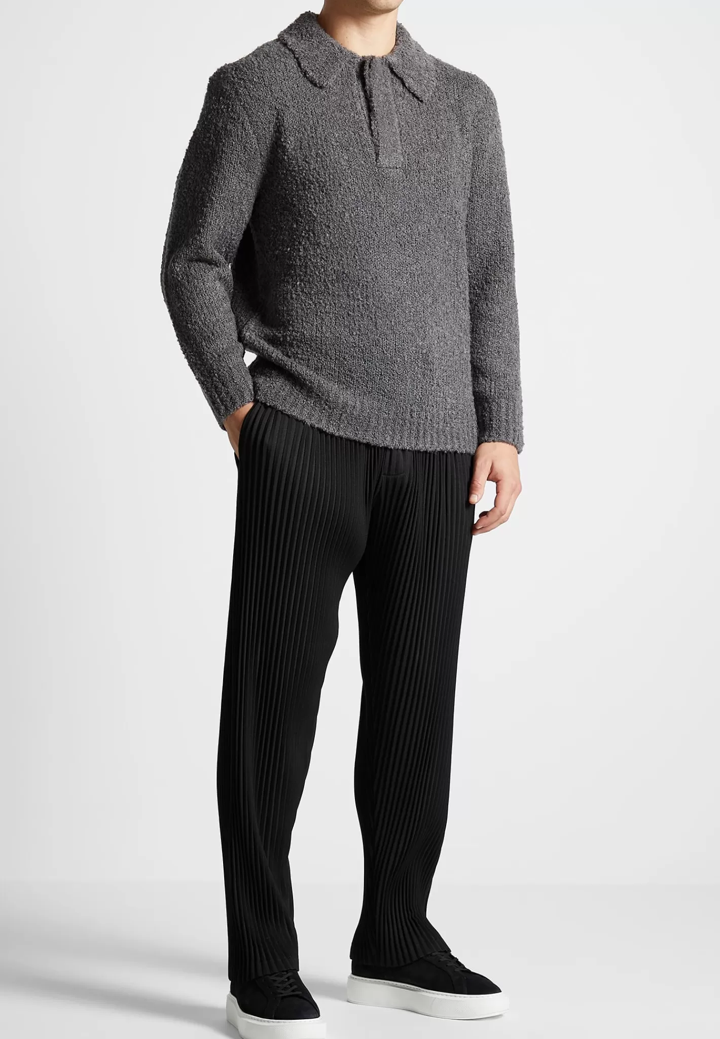 Boucle Knit Polo Jumper - -Manière De Voir Clearance