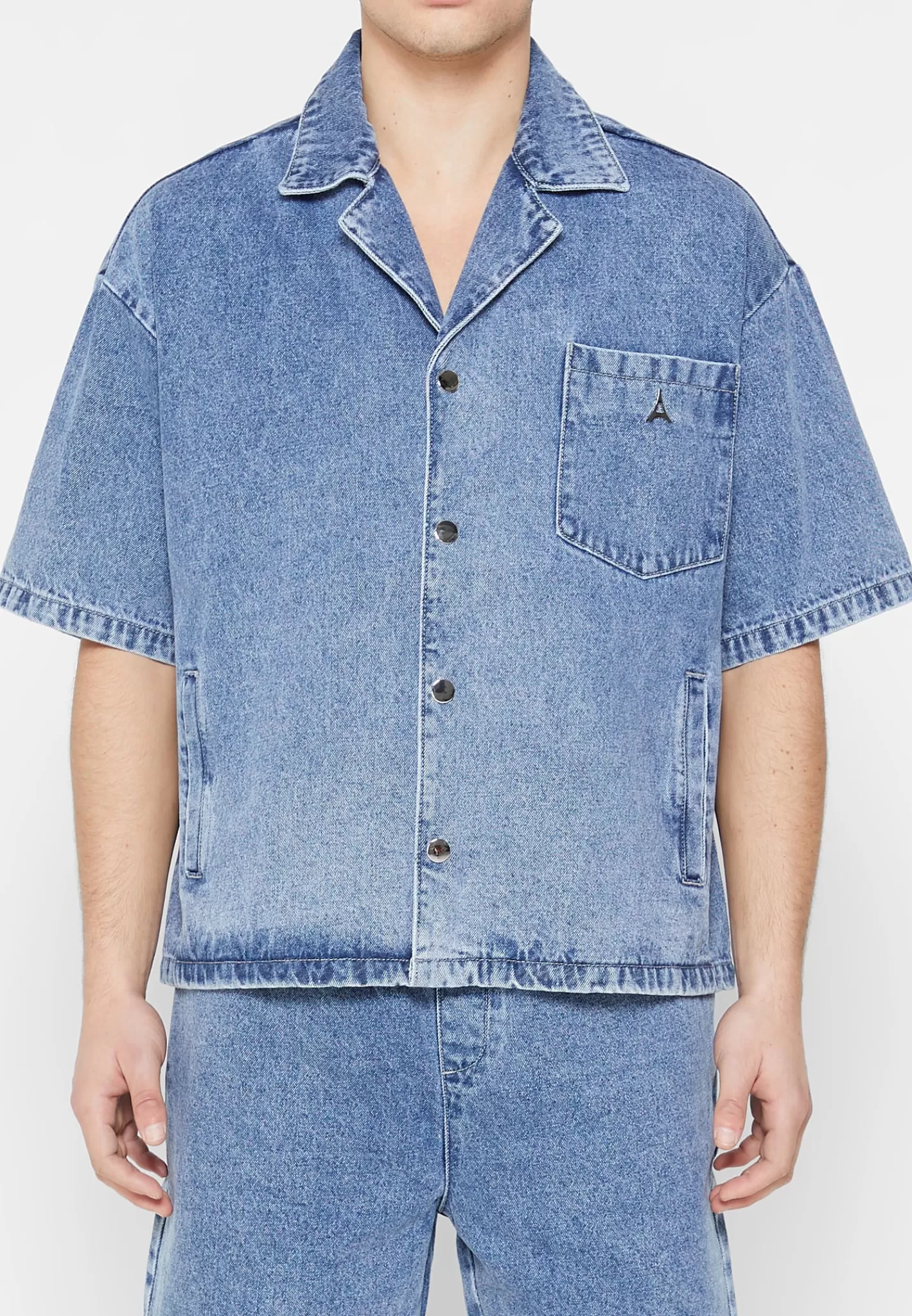 Boxy Denim Shirt - Mid -Manière De Voir Best