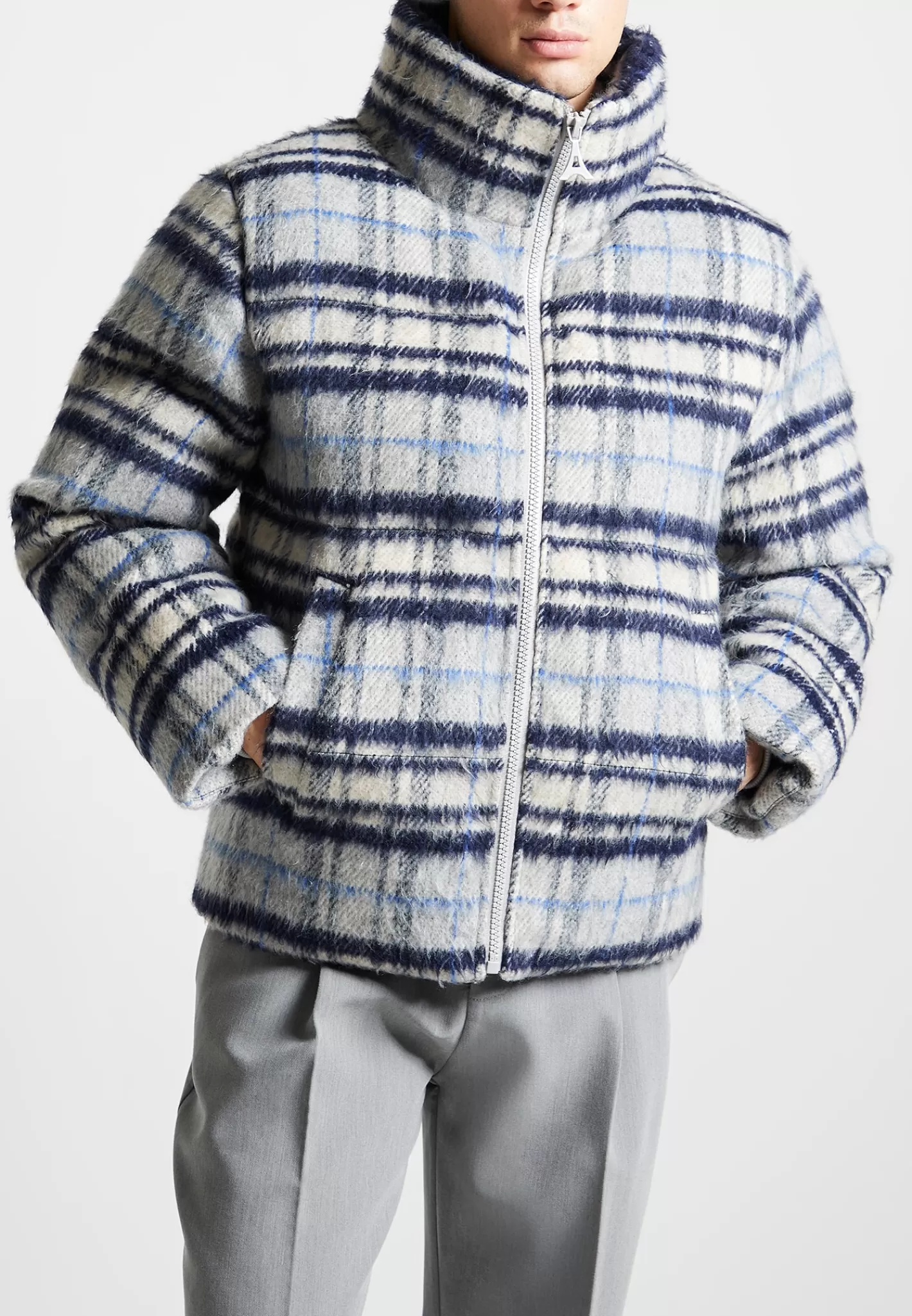 Brushed Check Puffer Jacket - -Manière De Voir Hot