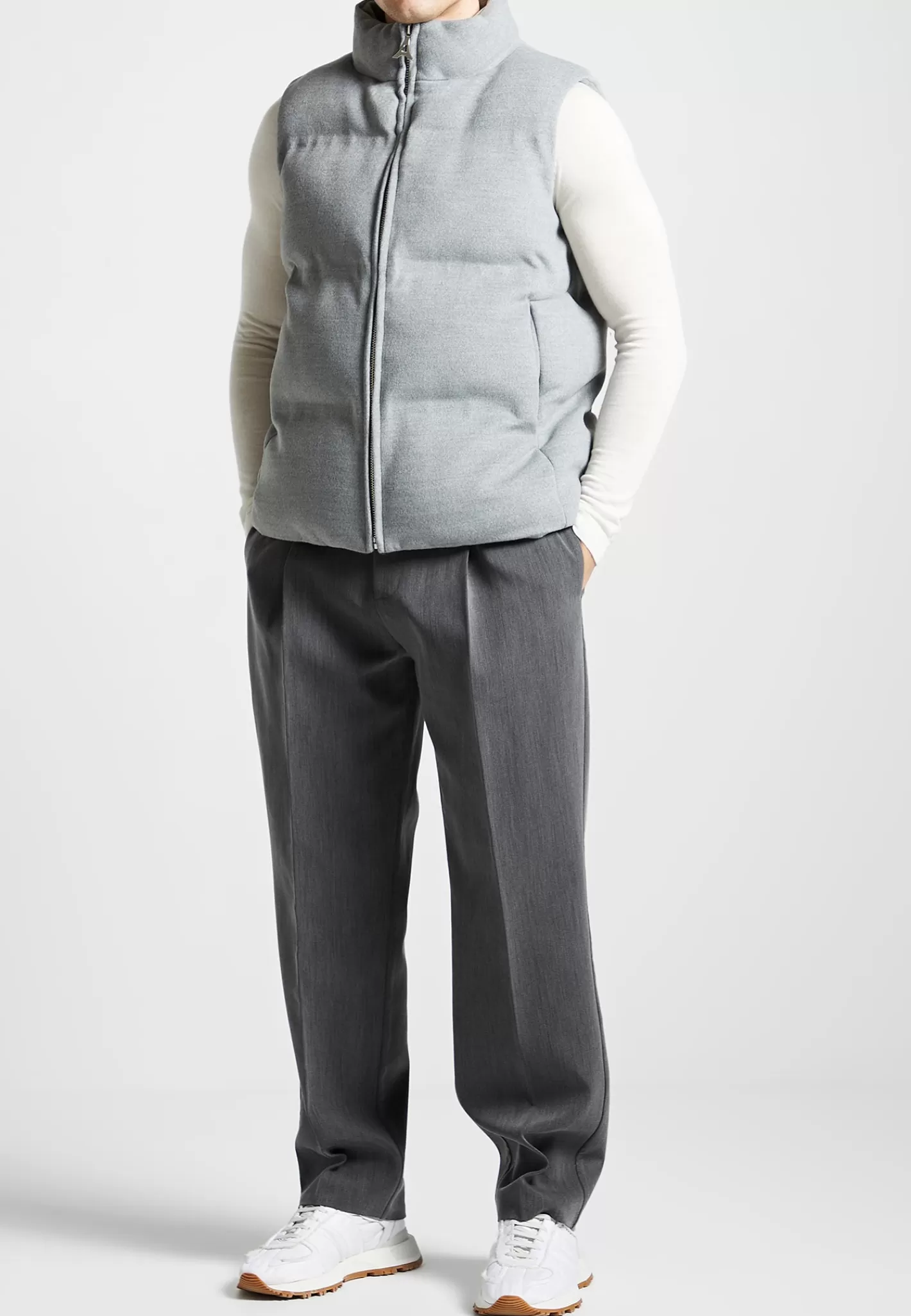 Brushed Marl Puffer Gilet - -Manière De Voir Outlet