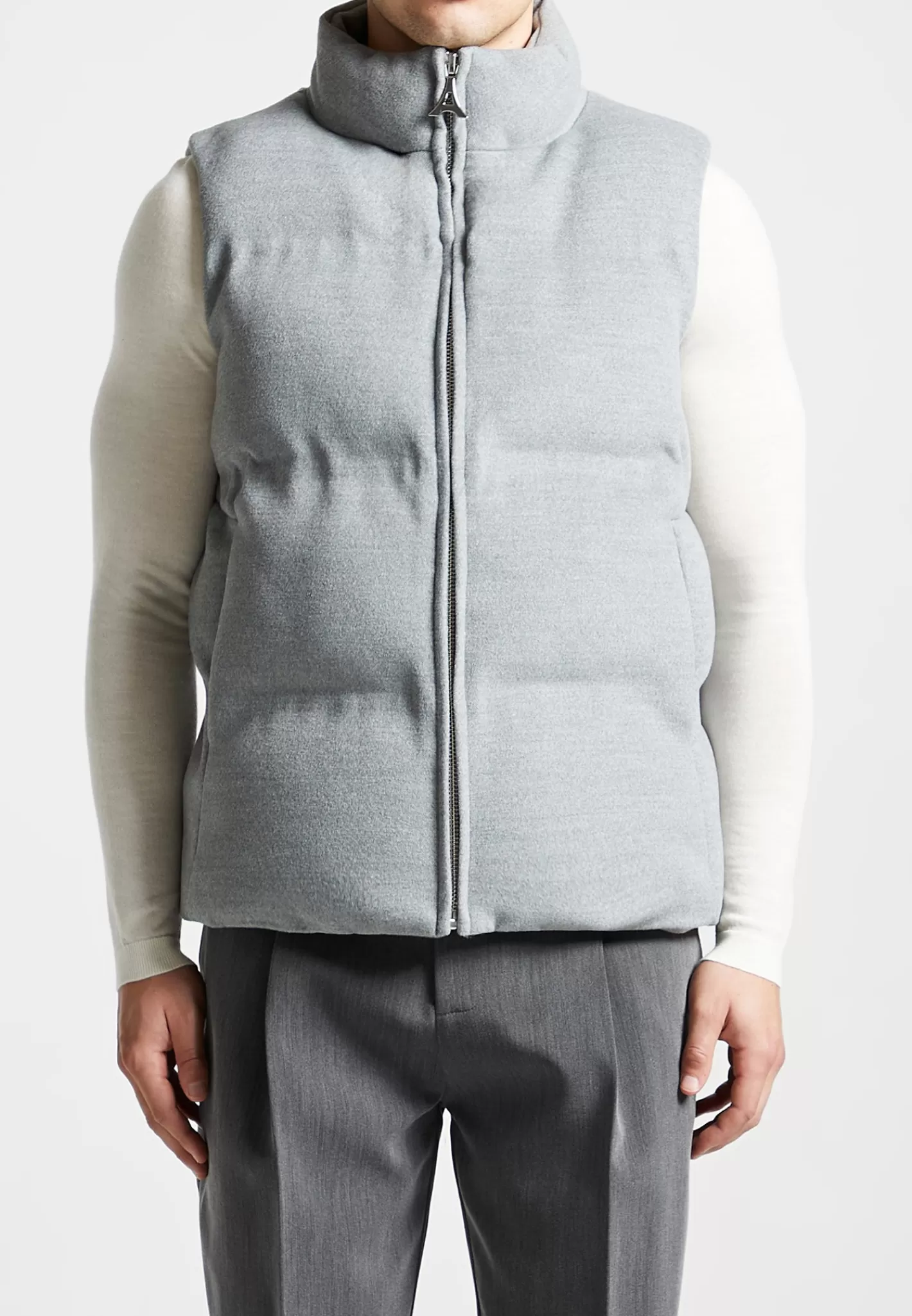 Brushed Marl Puffer Gilet - -Manière De Voir Outlet