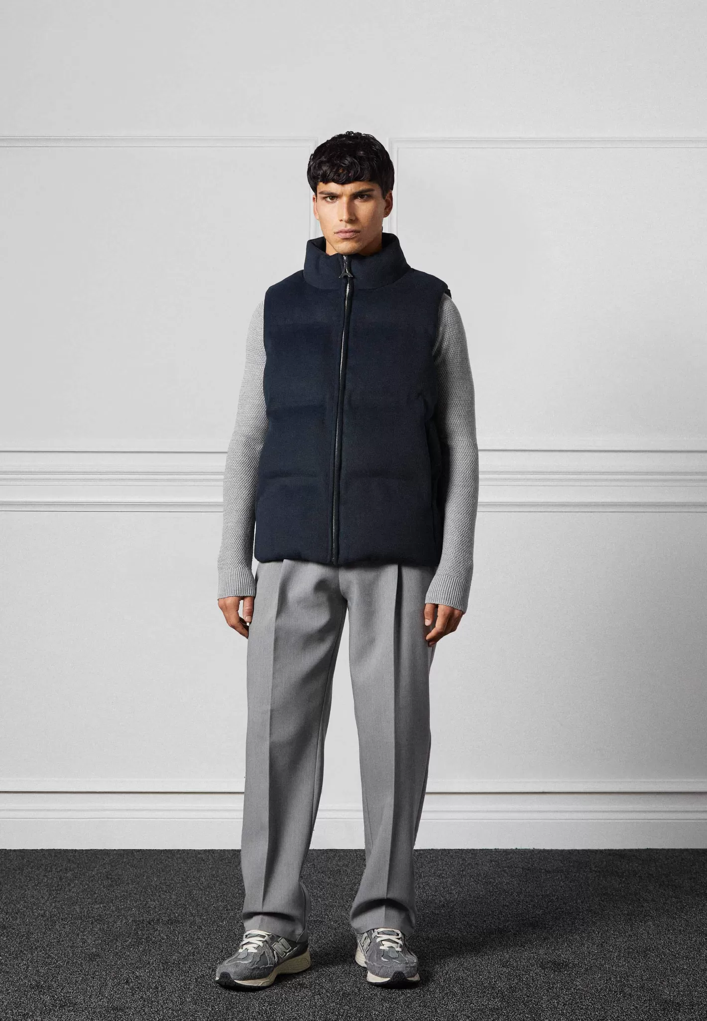 Brushed Marl Puffer Gilet - -Manière De Voir Discount