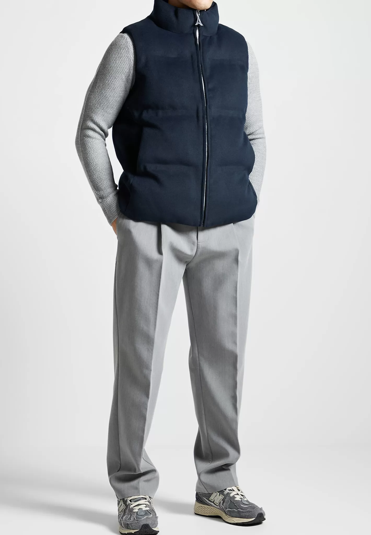 Brushed Marl Puffer Gilet - -Manière De Voir Discount