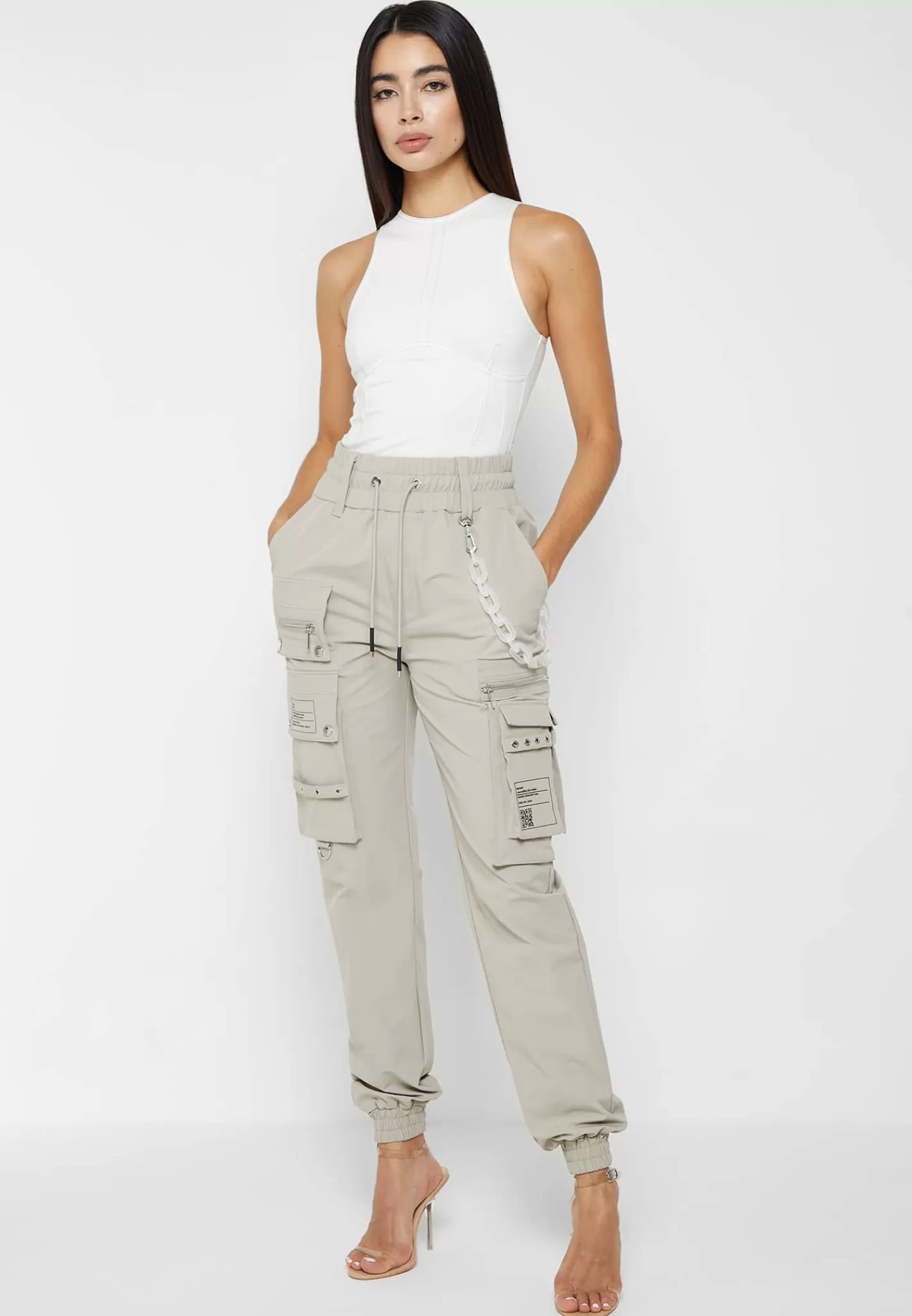 Cargo Pants with Frosted Chain - -Manière De Voir Flash Sale