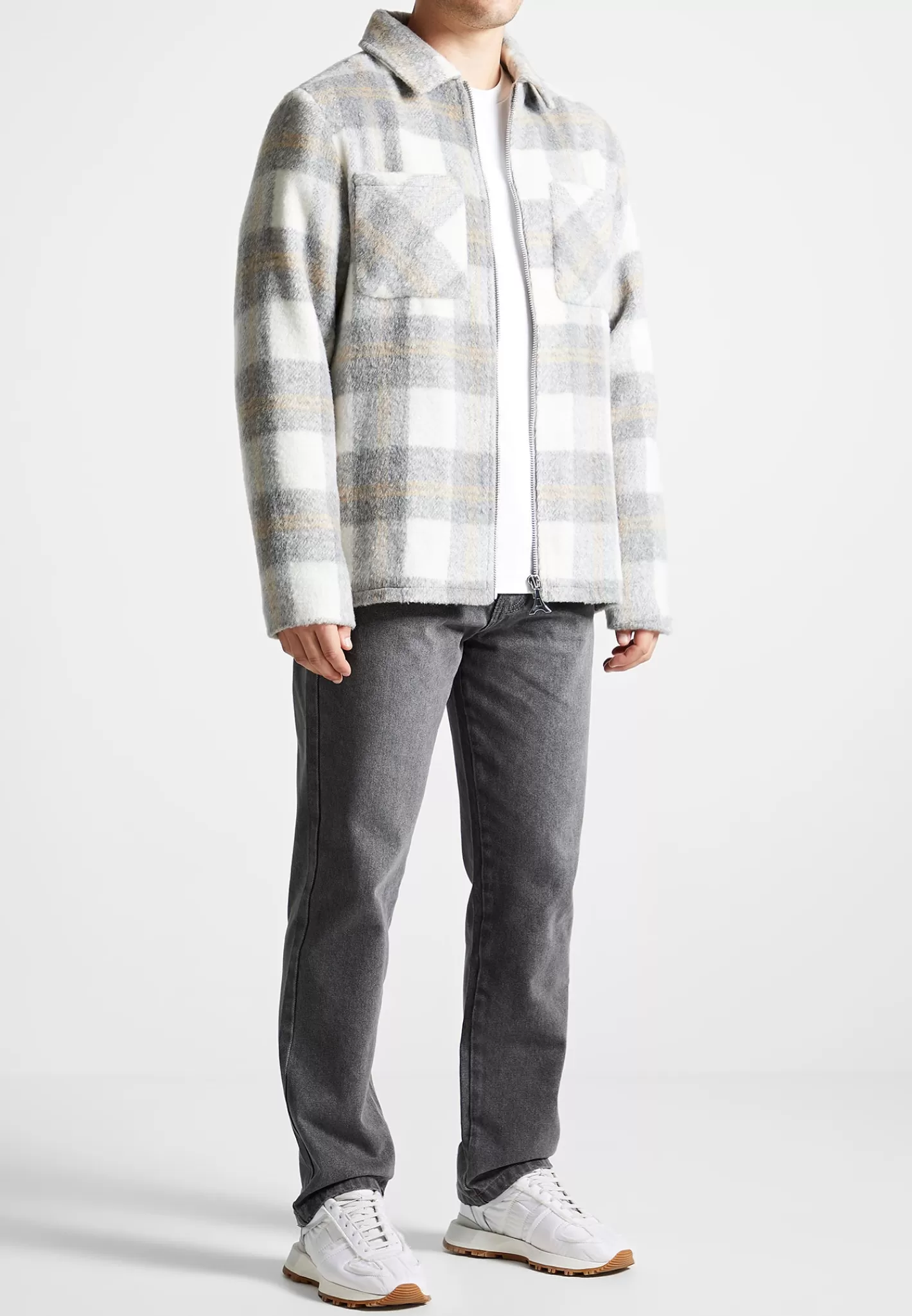 Checked Wool Shacket - -Manière De Voir Discount