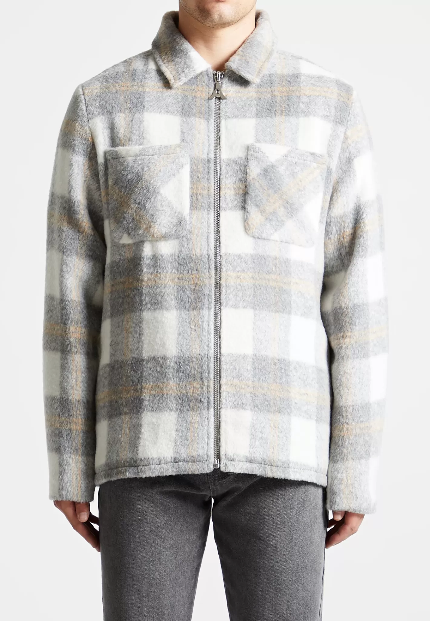 Checked Wool Shacket - -Manière De Voir Discount