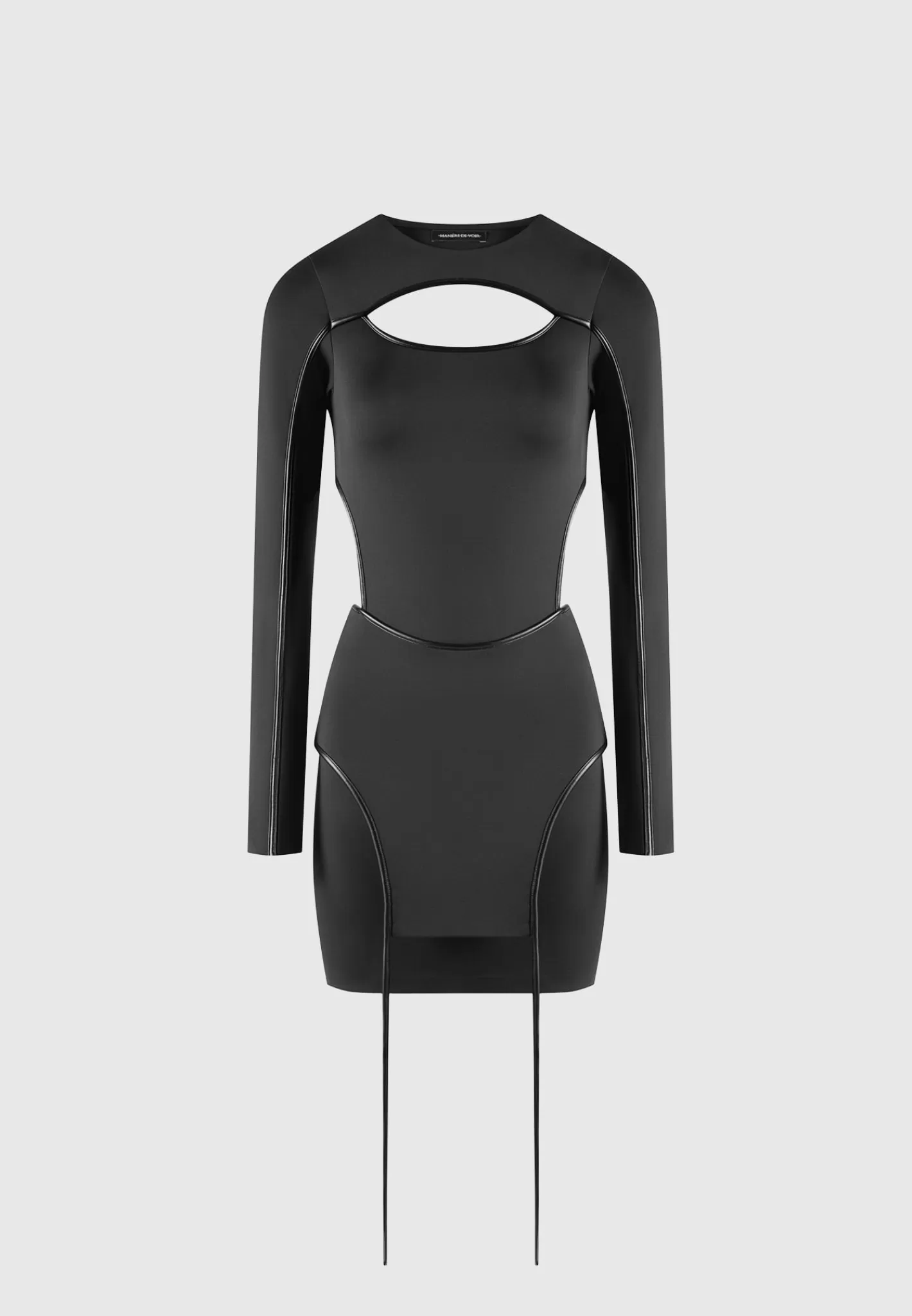 Contrast Binding Cut Out Mini Dress - -Manière De Voir Clearance
