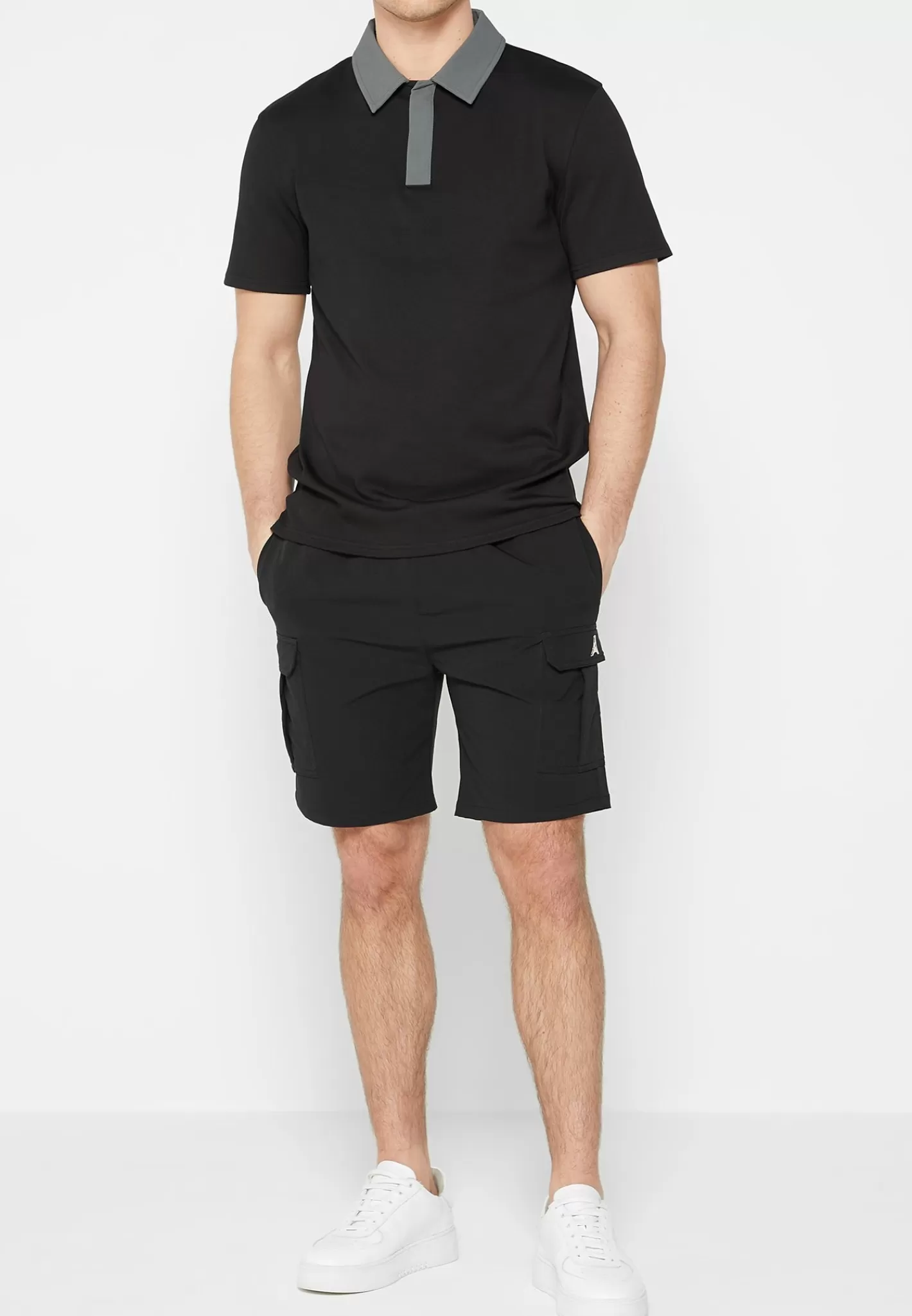 Contrast Collar Polo Shirt - -Manière De Voir Discount