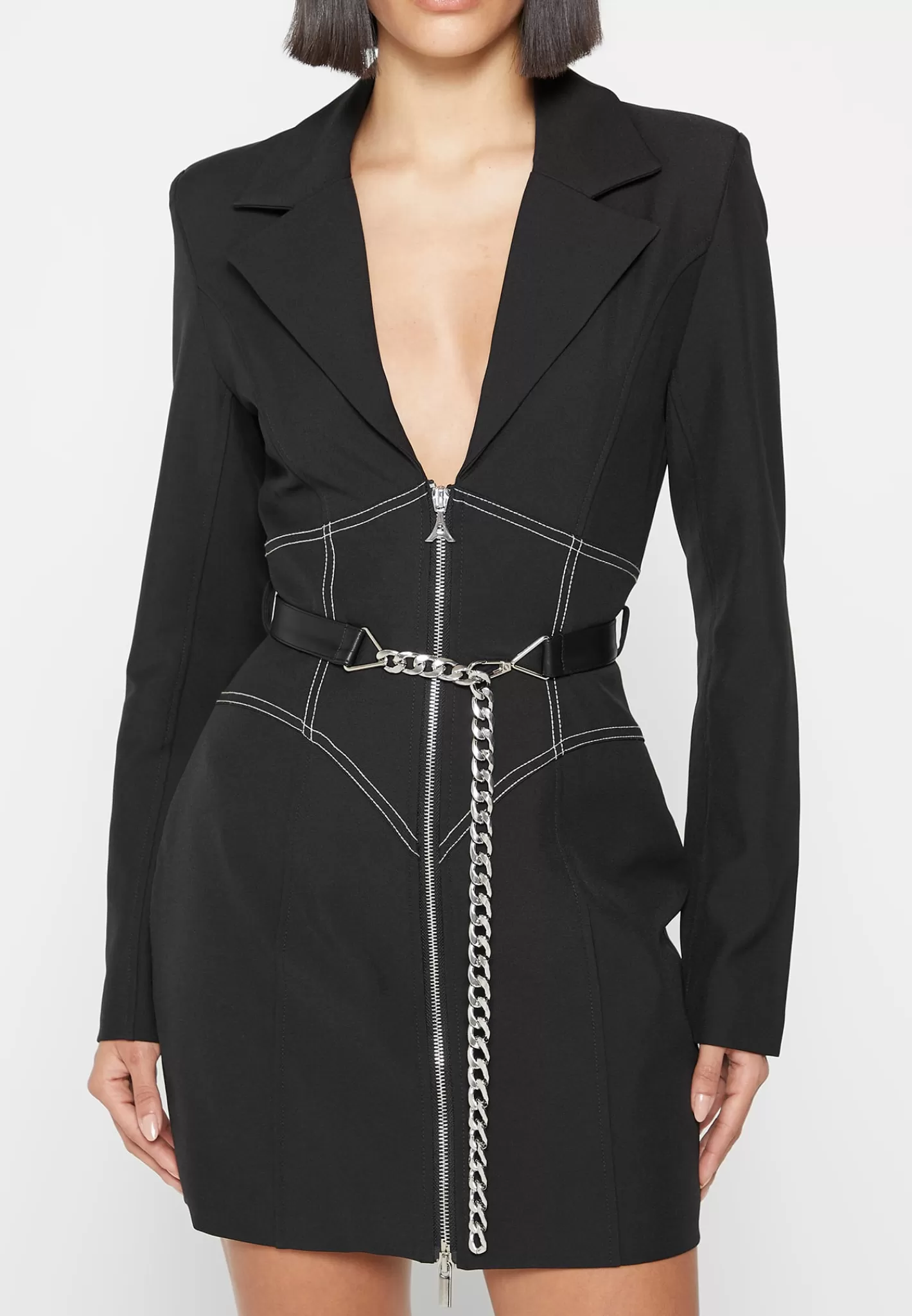 Corset Blazer Dress with Chain - -Manière De Voir Best