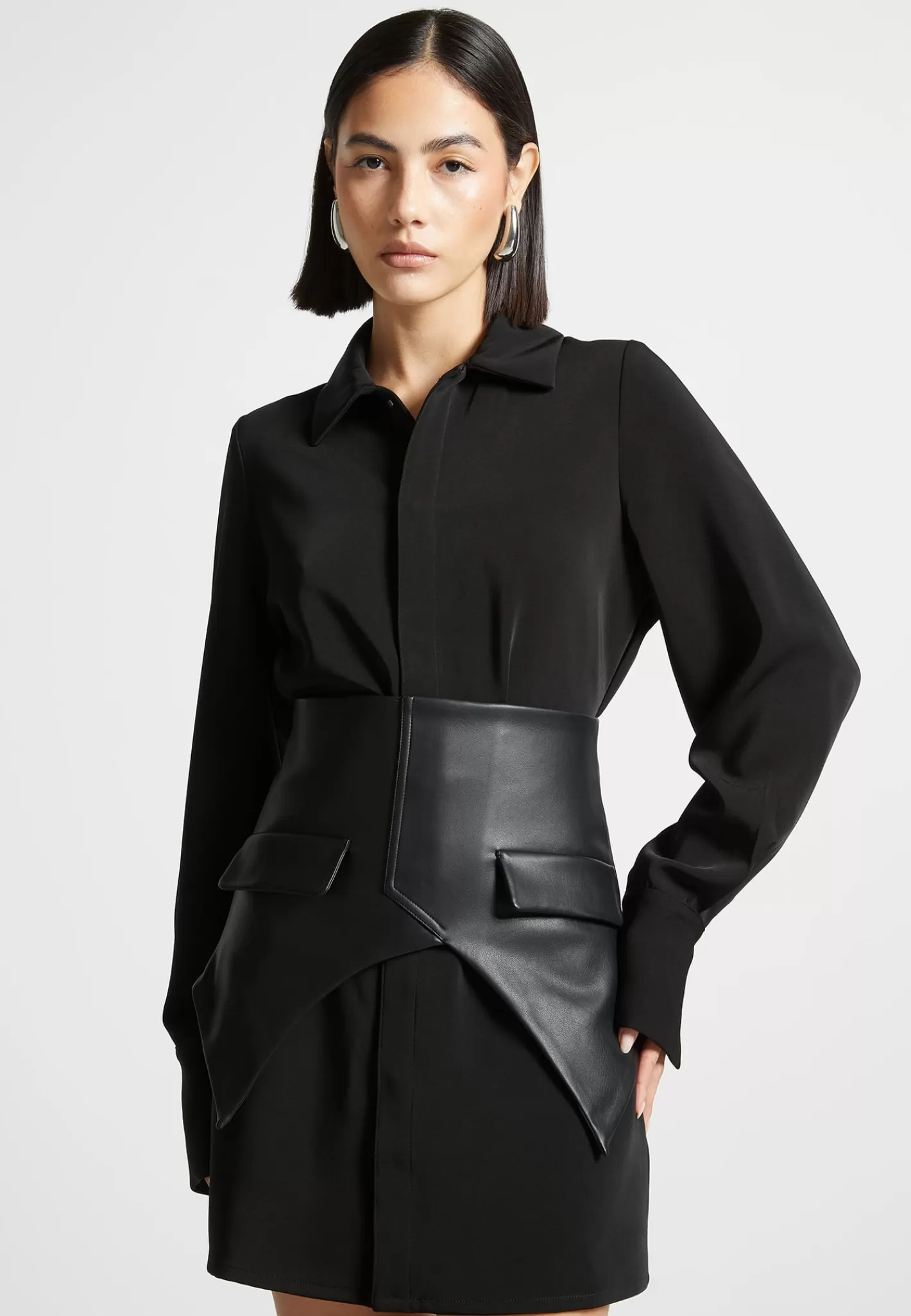 Corset Shirt Dress - -Manière De Voir Clearance