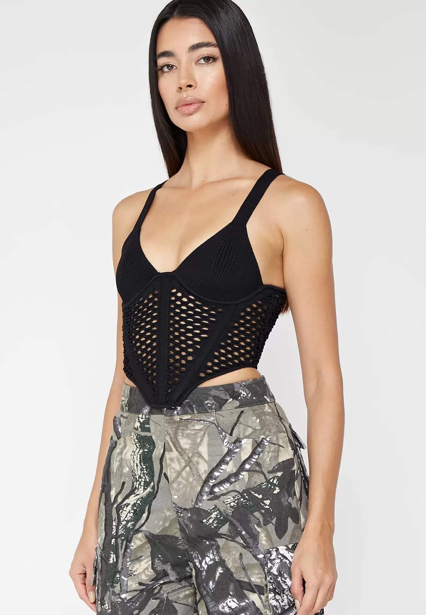 Crochet Knit Corset Top - -Manière De Voir Fashion