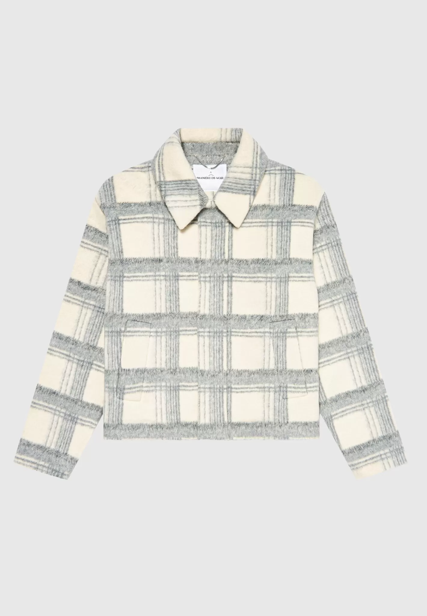 Cropped Brushed Check Jacket - -Manière De Voir Online