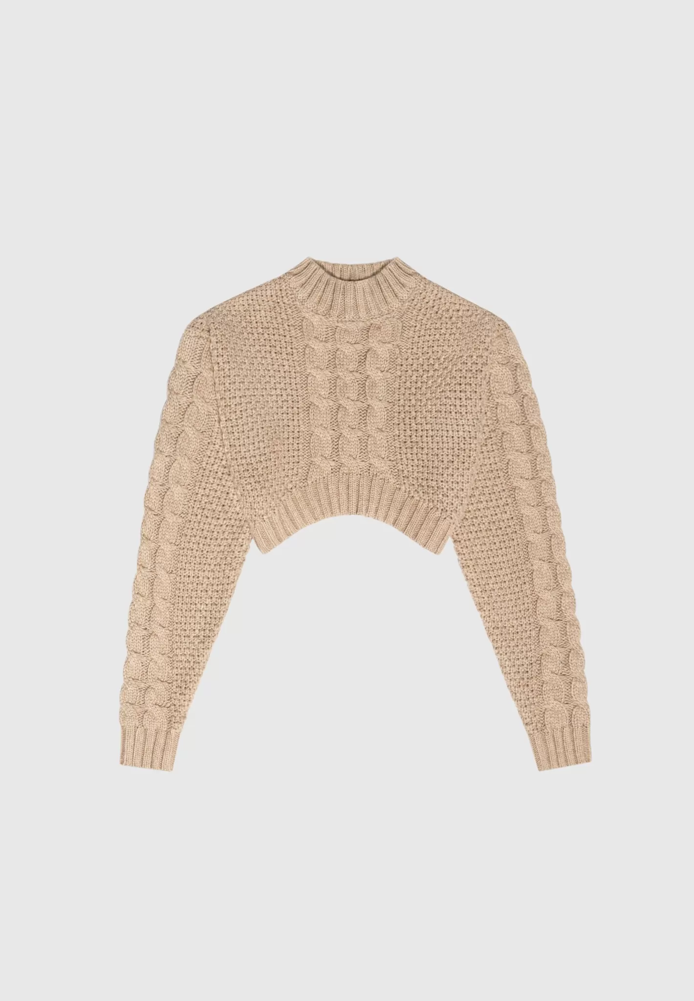 Cropped Cable Knit Jumper - -Manière De Voir Shop