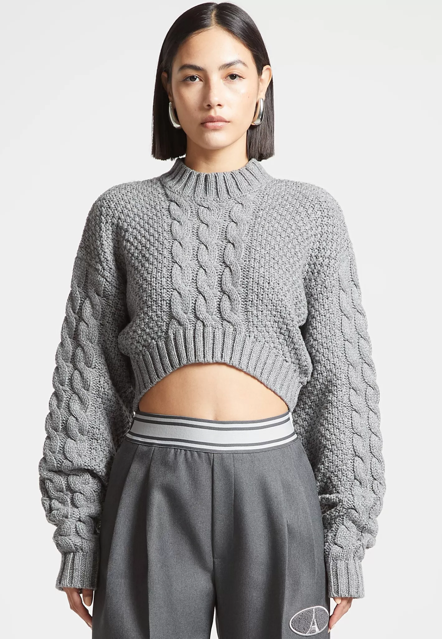Cropped Cable Knit Jumper - -Manière De Voir Best