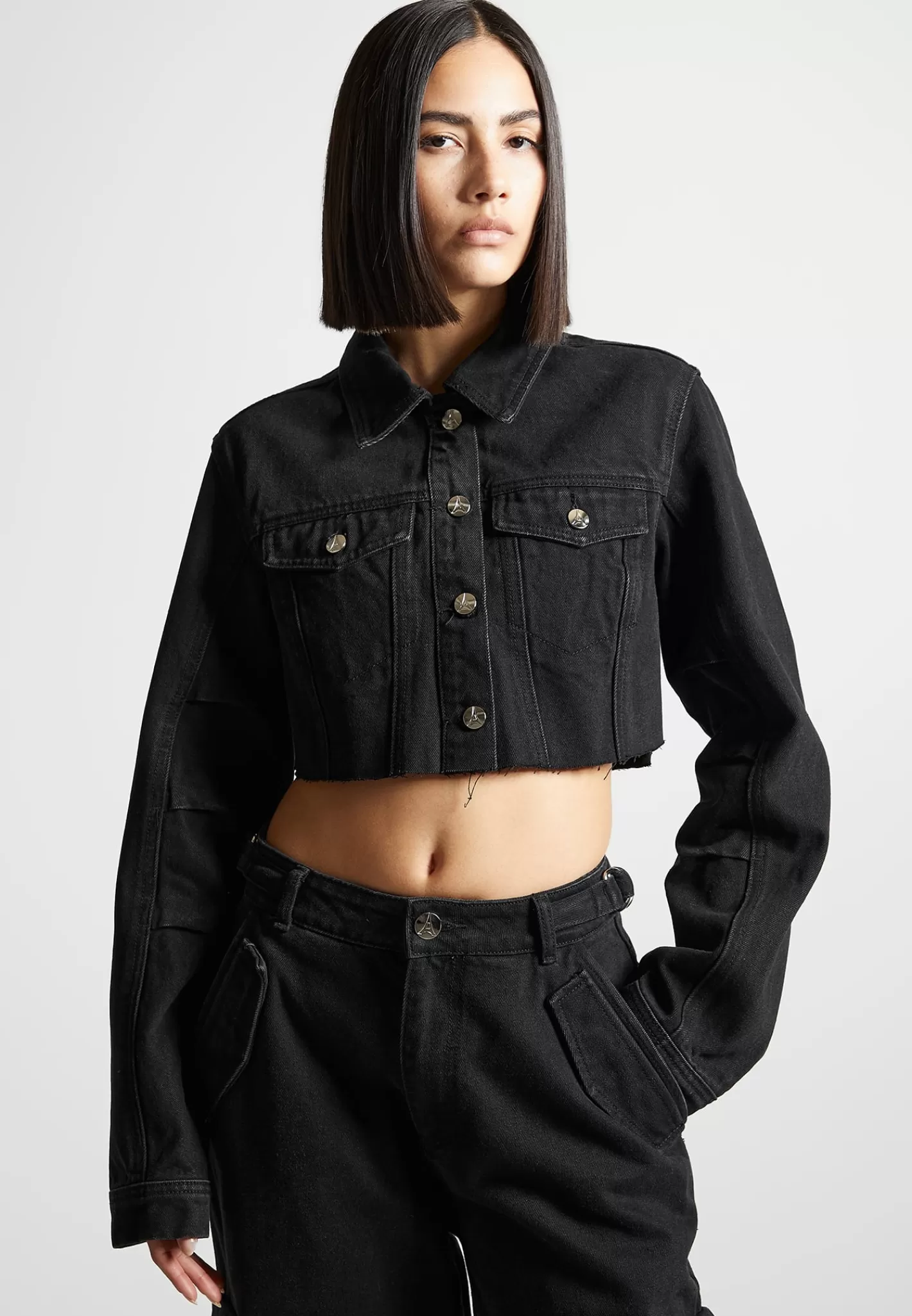 Cropped Tacked Sleeve Jacket - -Manière De Voir Sale