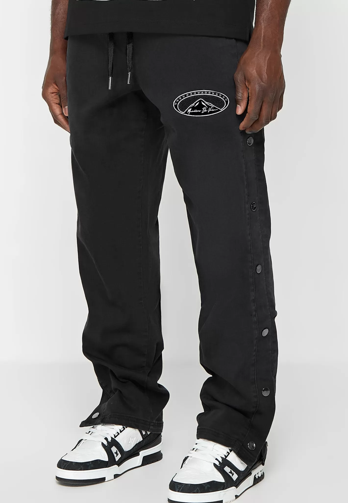 Denim Popper Cargo Pants - Washed -Manière De Voir Online
