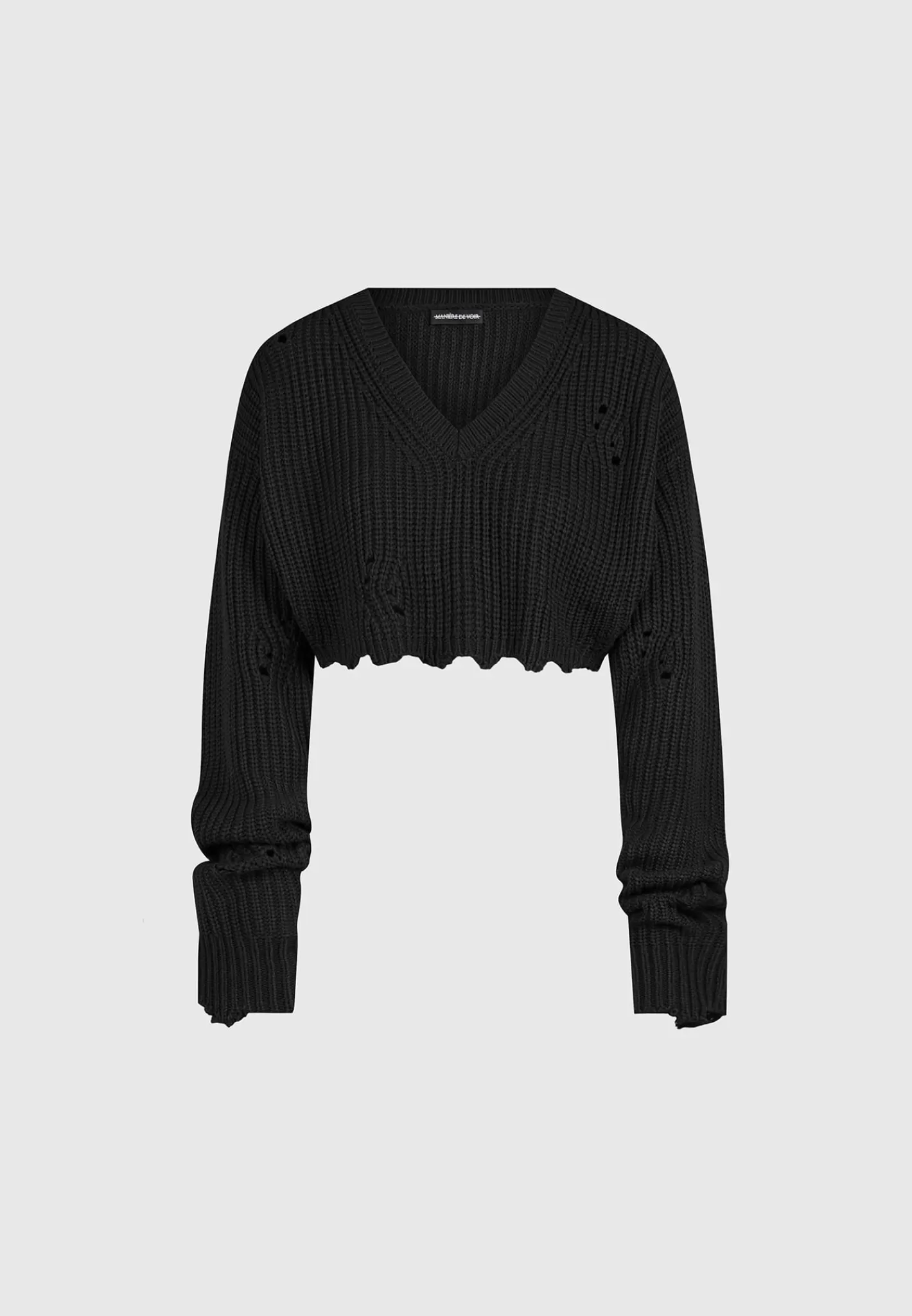 Distressed Knit Crop Jumper - -Manière De Voir Clearance