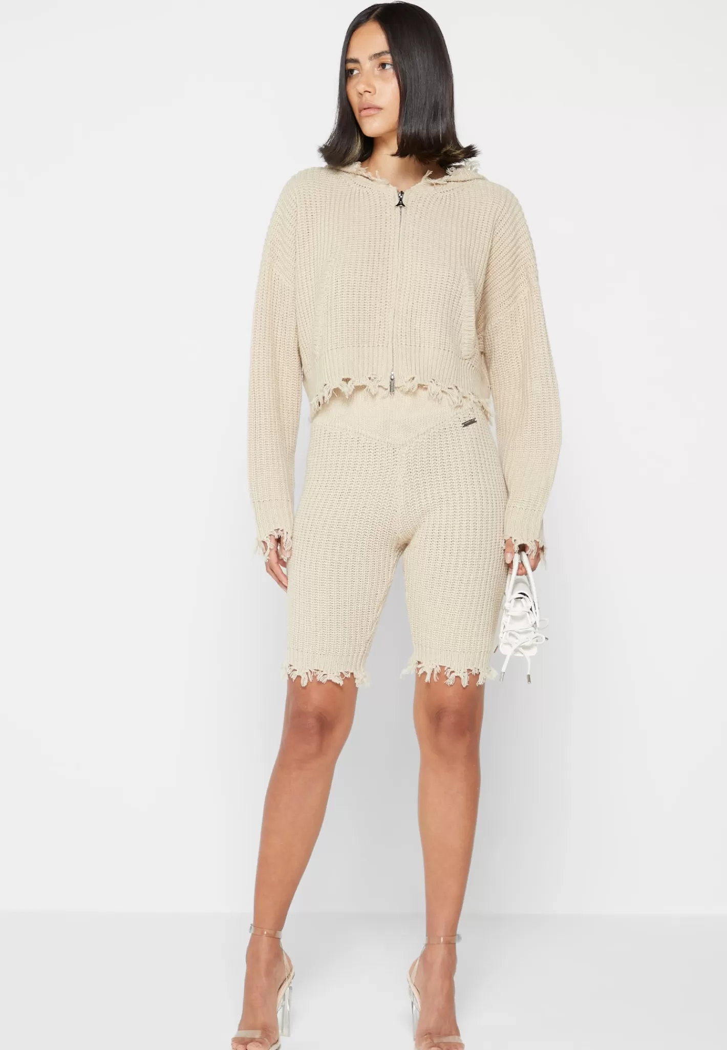 Distressed Knitted Cycling Shorts - -Manière De Voir Best