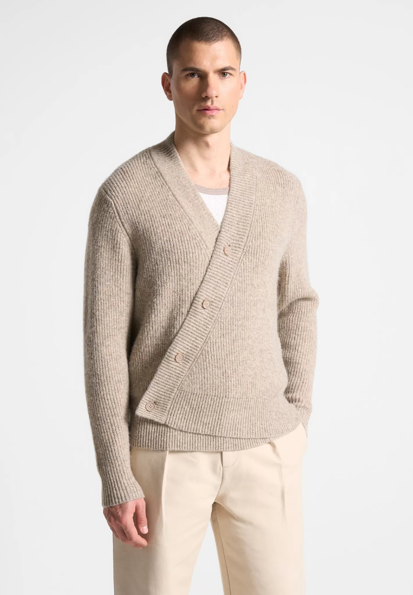 Double Breasted Brushed Knit Cardigan - -Manière De Voir Cheap