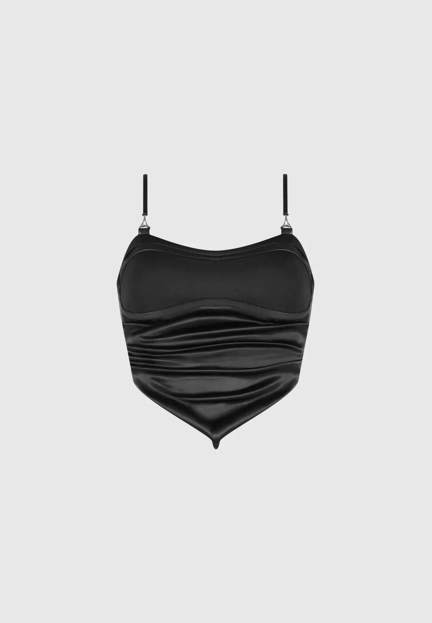 Draped Satin Corset Top - -Manière De Voir Hot