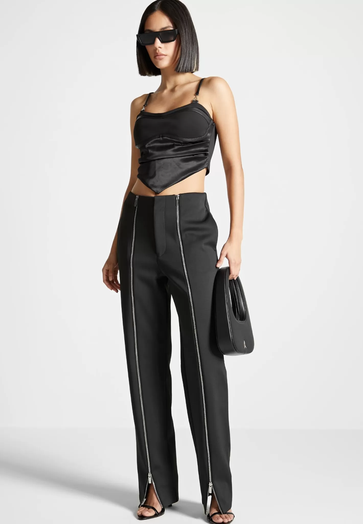 Draped Satin Corset Top - -Manière De Voir Hot