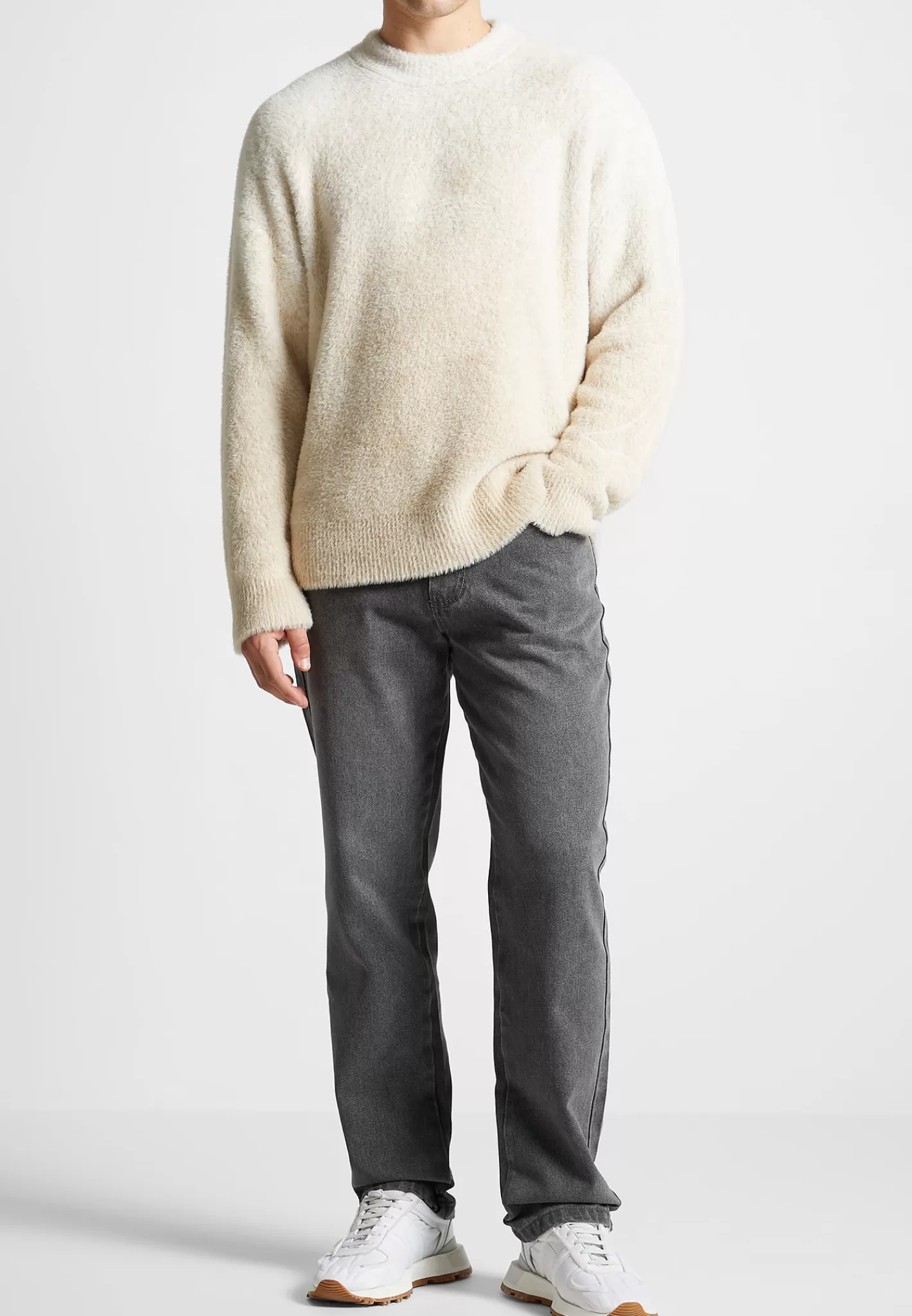 Eiffel Ombré Knit Jumper - White/ - Limited Edition-Manière De Voir Fashion