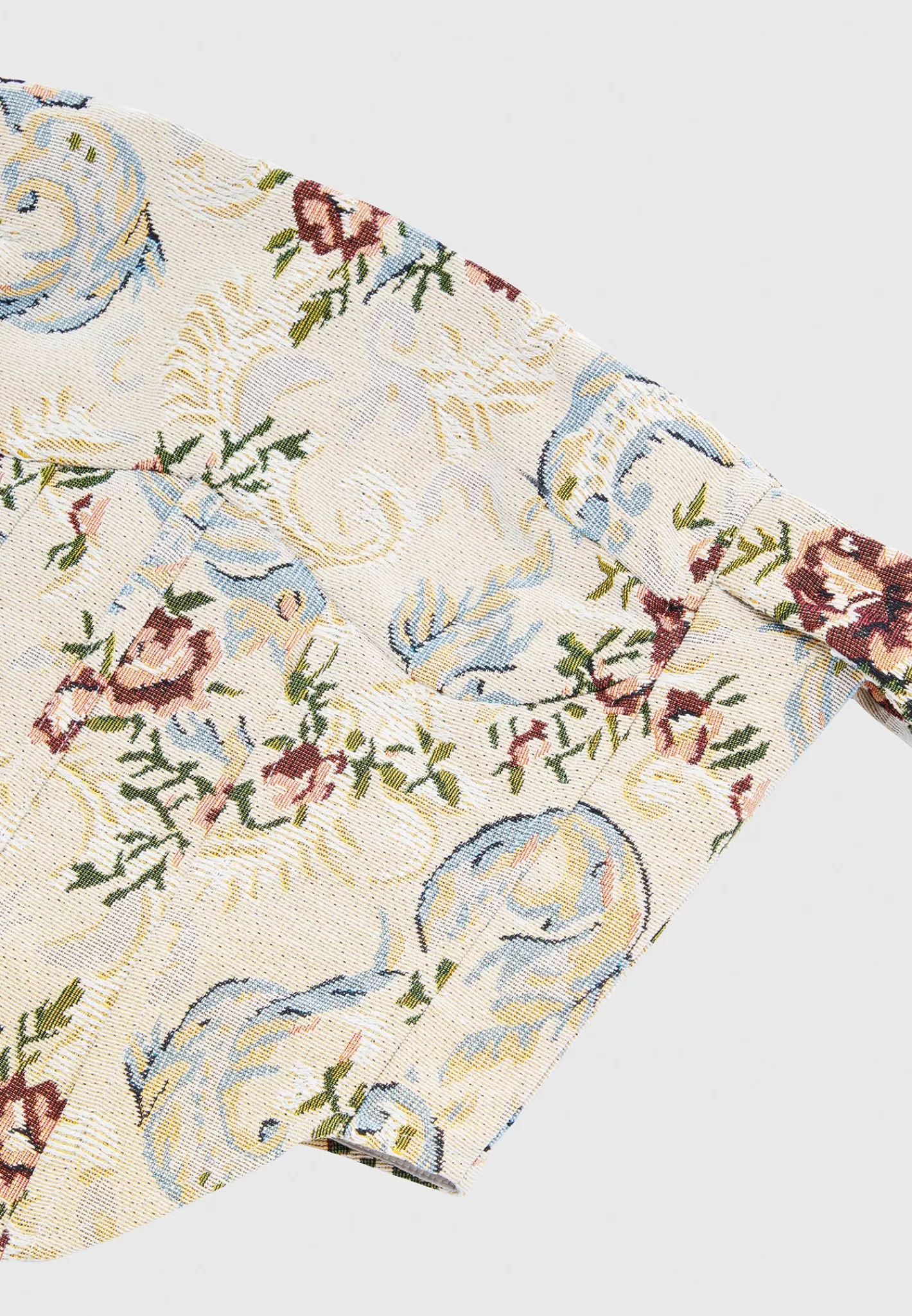 Floral Jacquard Bardot Corset Top - -Manière De Voir Fashion