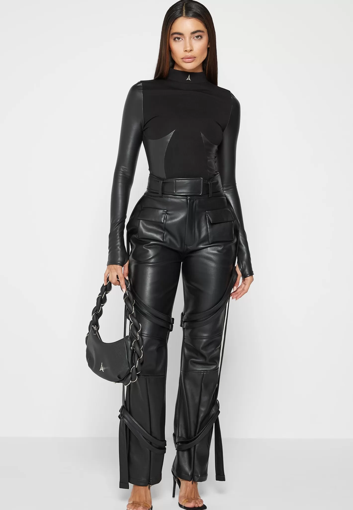 High Neck Long Sleeve Bodysuit - -Manière De Voir Fashion