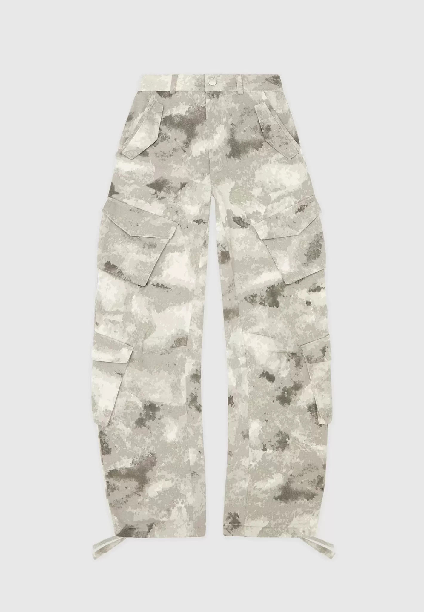 High Waisted Camo Cargo Pants - -Manière De Voir Clearance