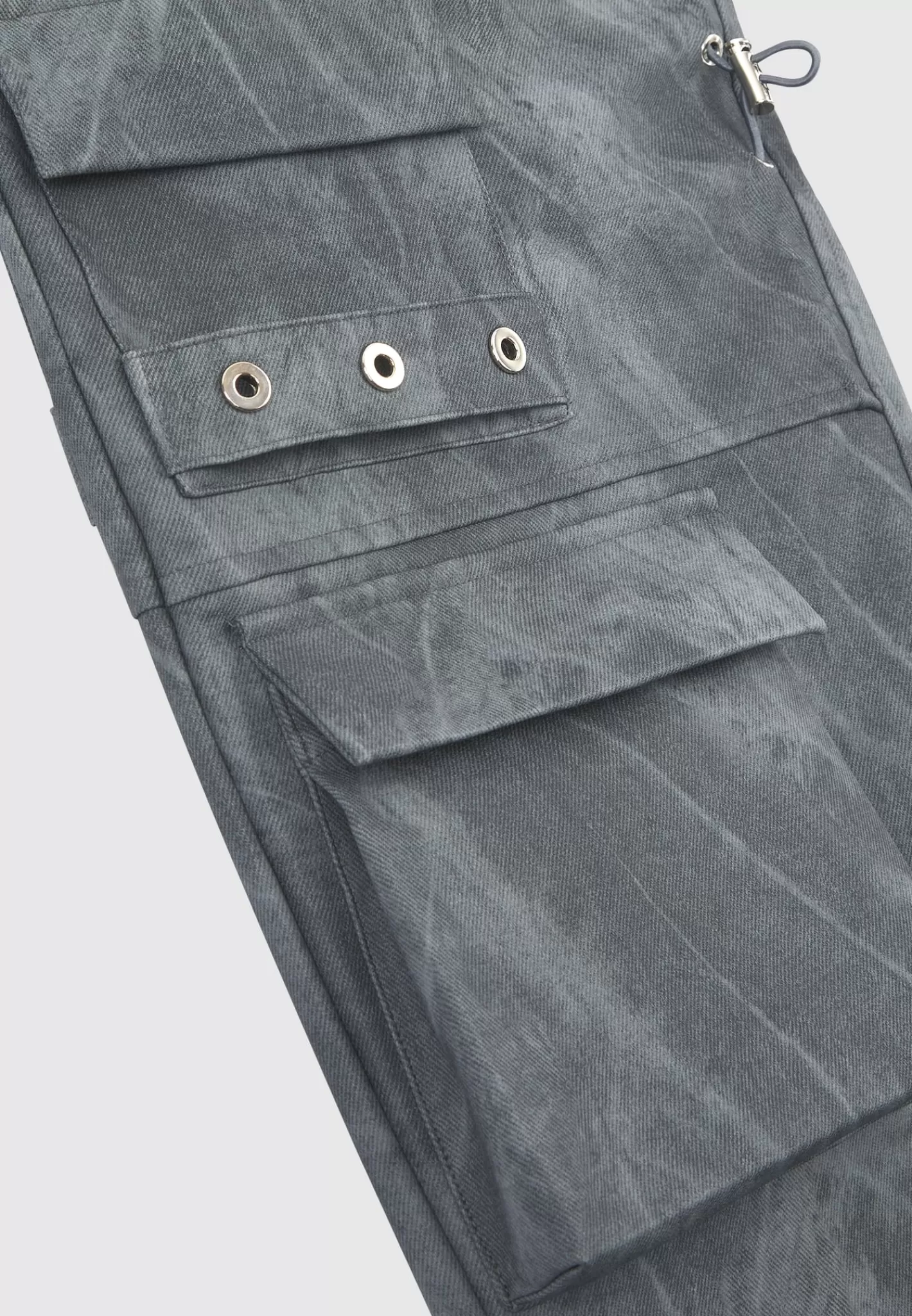 High Waisted Vintage Marble Leather Cargo Pants - Washed -Manière De Voir Store