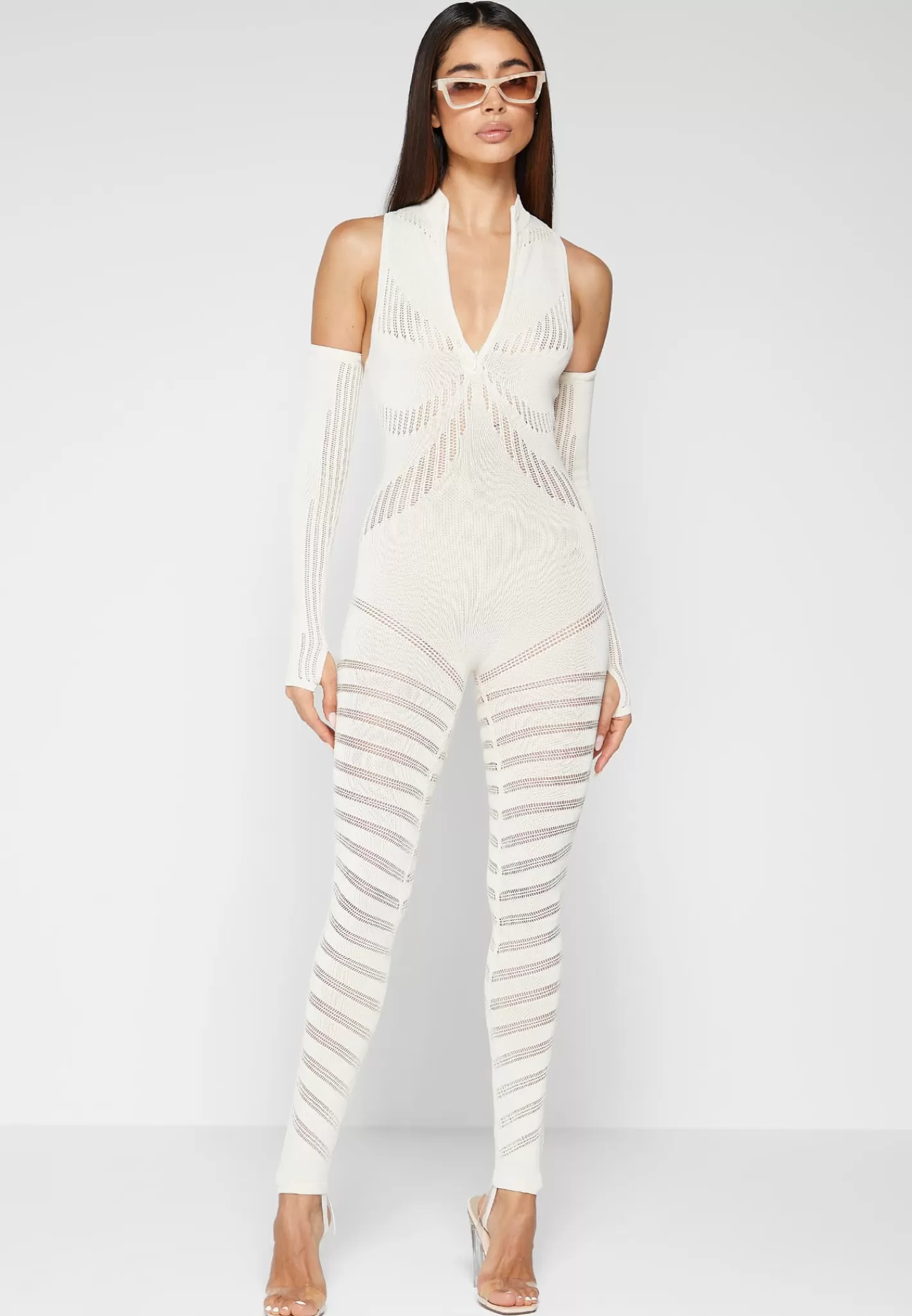 Knitted Contour Jumpsuit with Sleeves - -Manière De Voir Best Sale