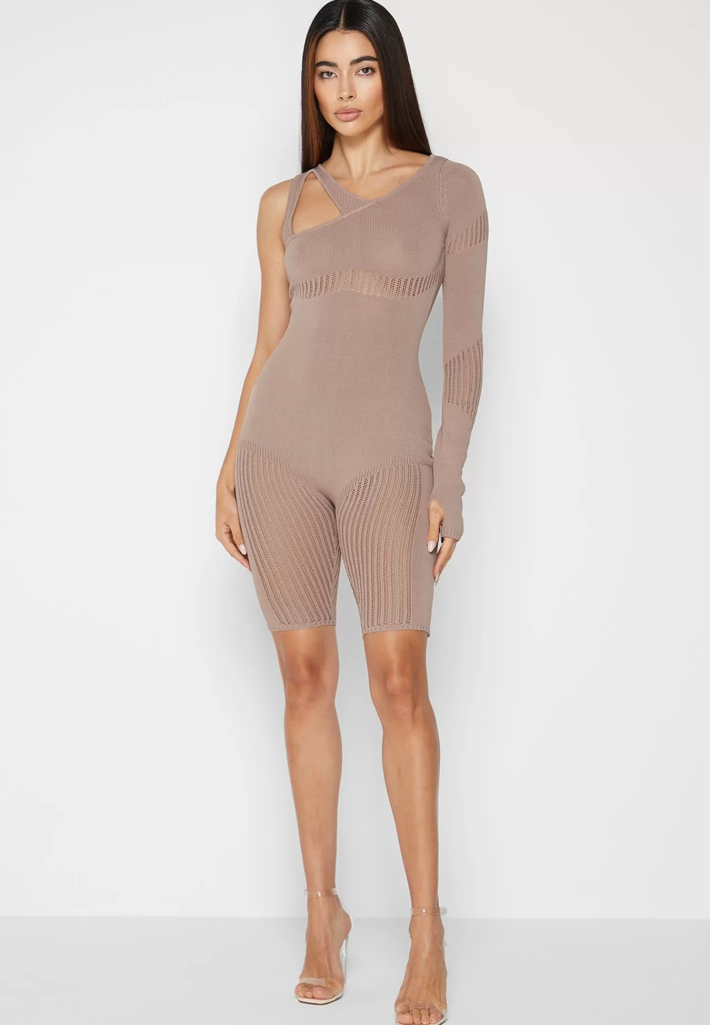 Knitted Contour One Sleeve Playsuit - -Manière De Voir Best Sale