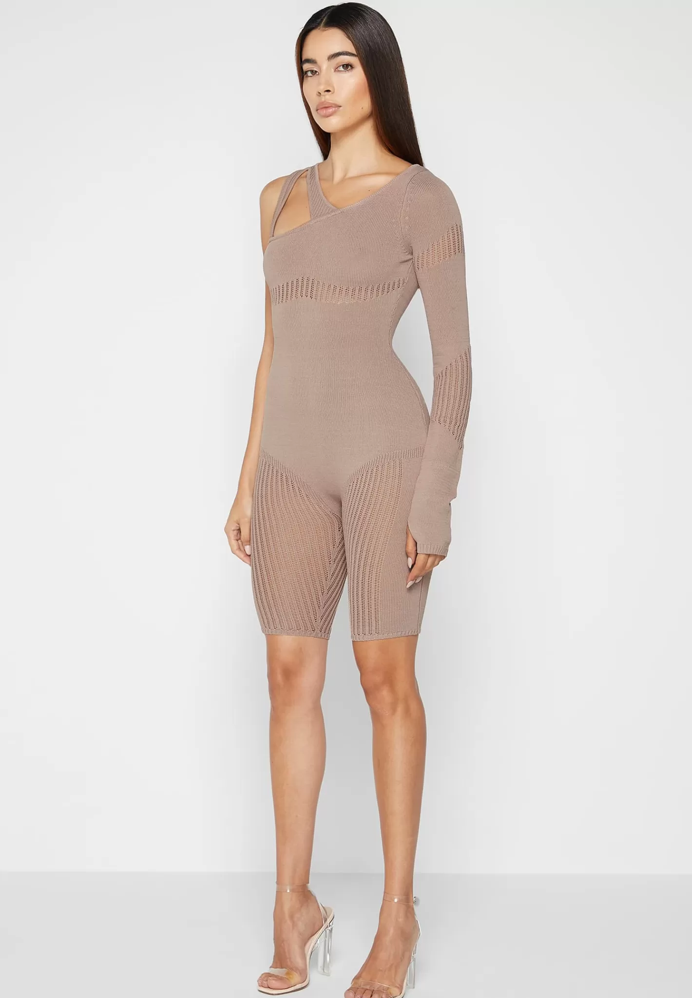 Knitted Contour One Sleeve Playsuit - -Manière De Voir Best Sale