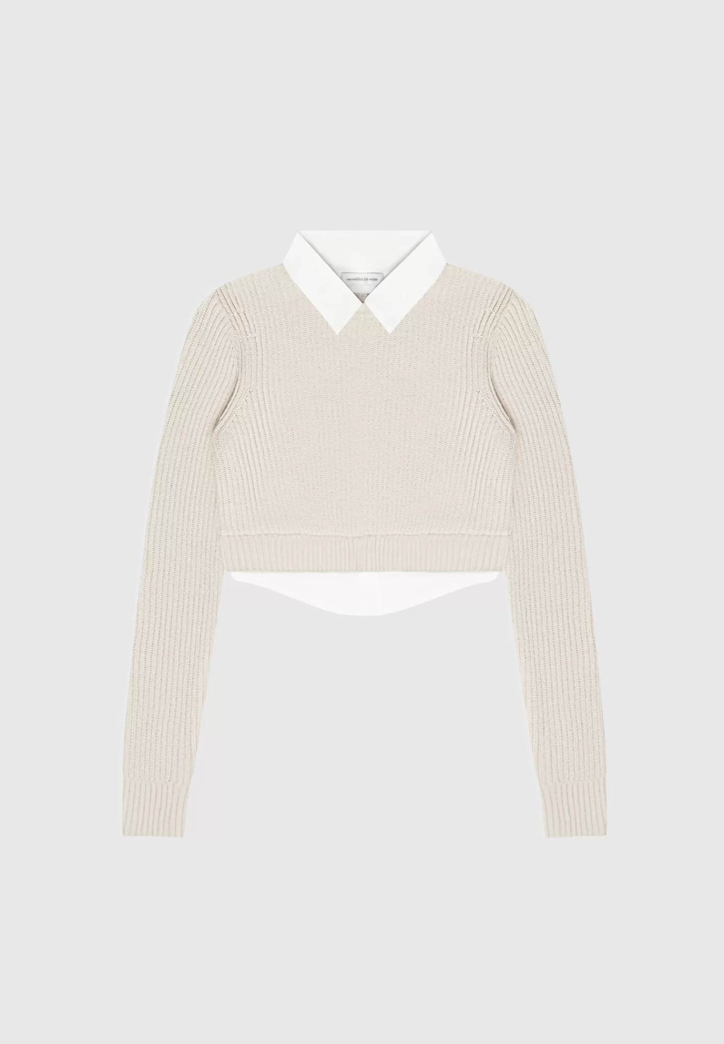 Knitted Jumper with Shirt Detail - -Manière De Voir Cheap