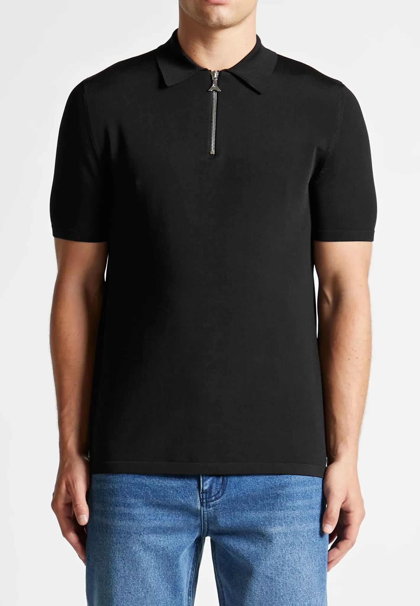 Luxe Polo Top With Zip - -Manière De Voir Online