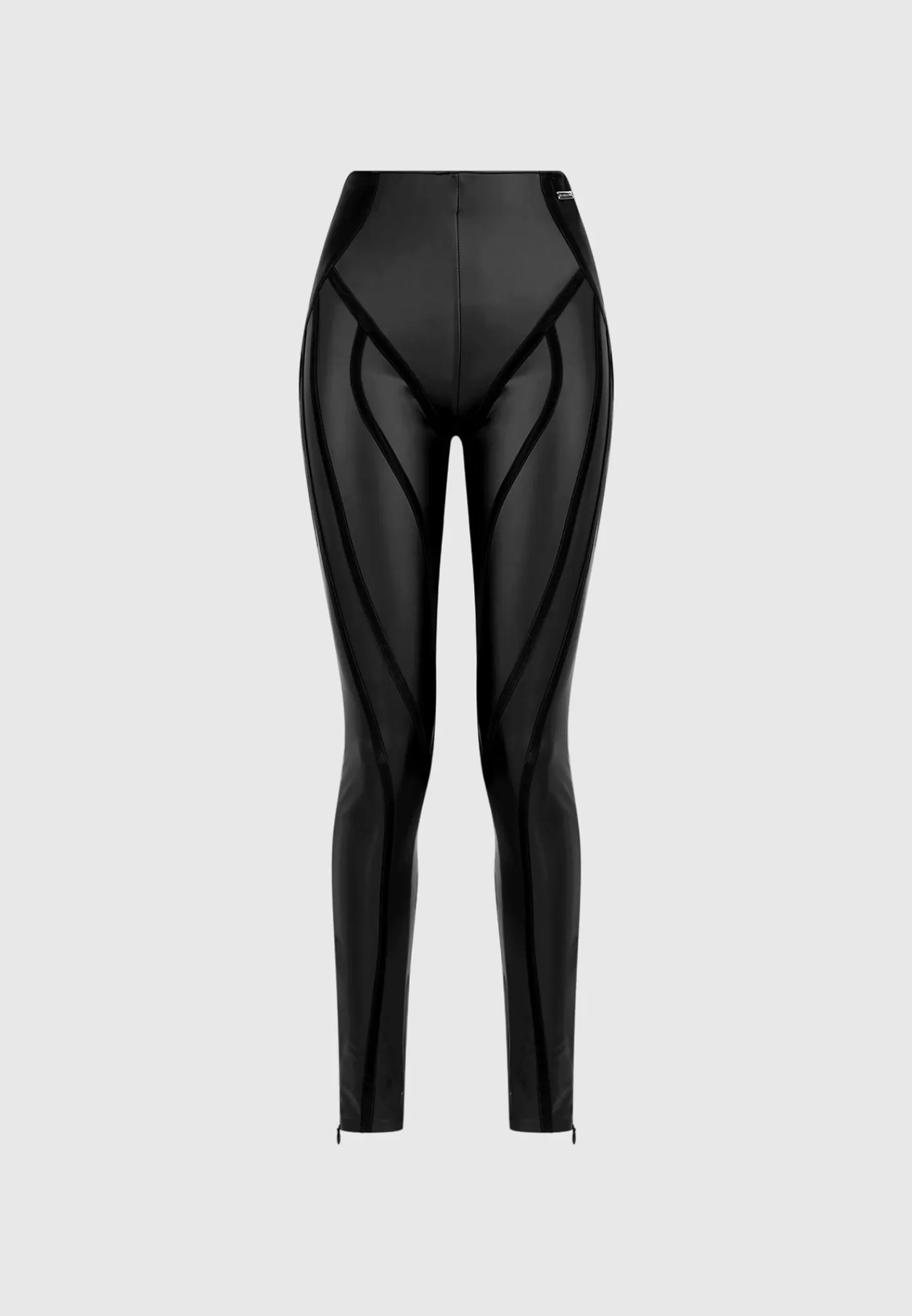 Matte Vegan Leather Contour Leggings - -Manière De Voir Online