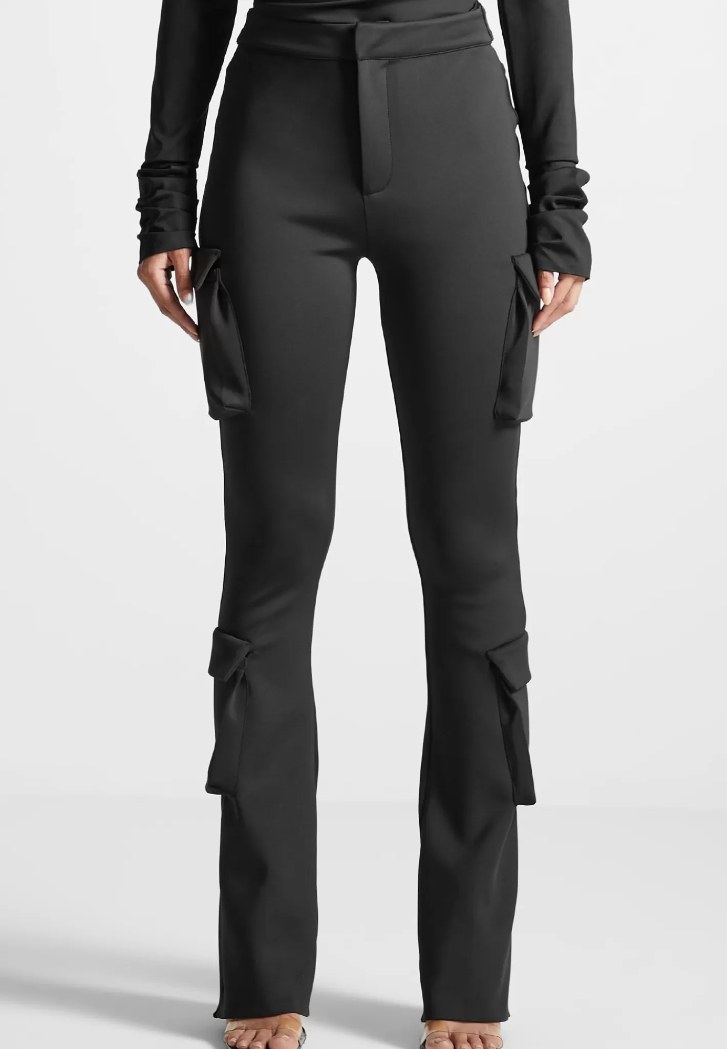 Neoprene Cargo Fit and Flare Leggings - -Manière De Voir Cheap