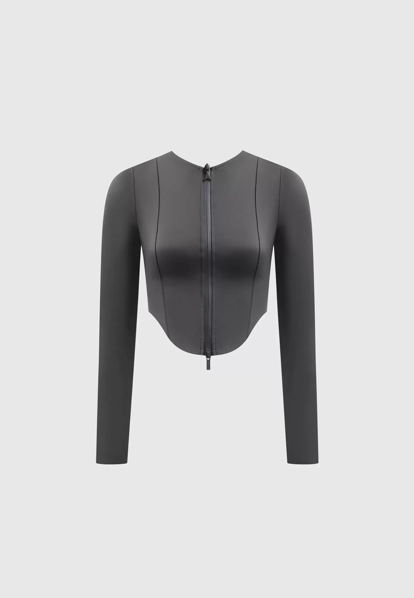Neoprene Corset Jacket - Charcoal Grey-Manière De Voir Cheap