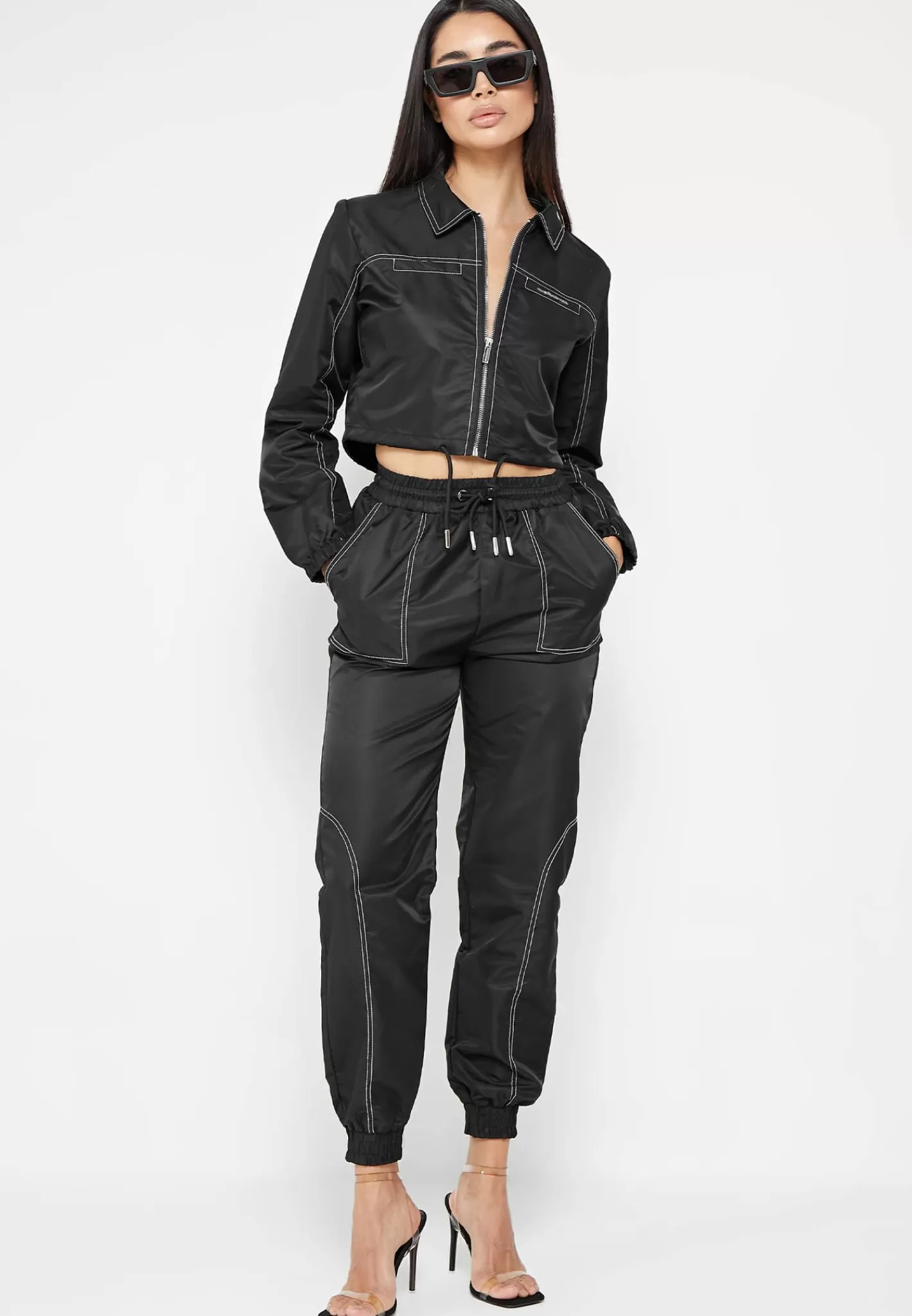 Nylon Contrast Stitch Track Jacket - -Manière De Voir Discount