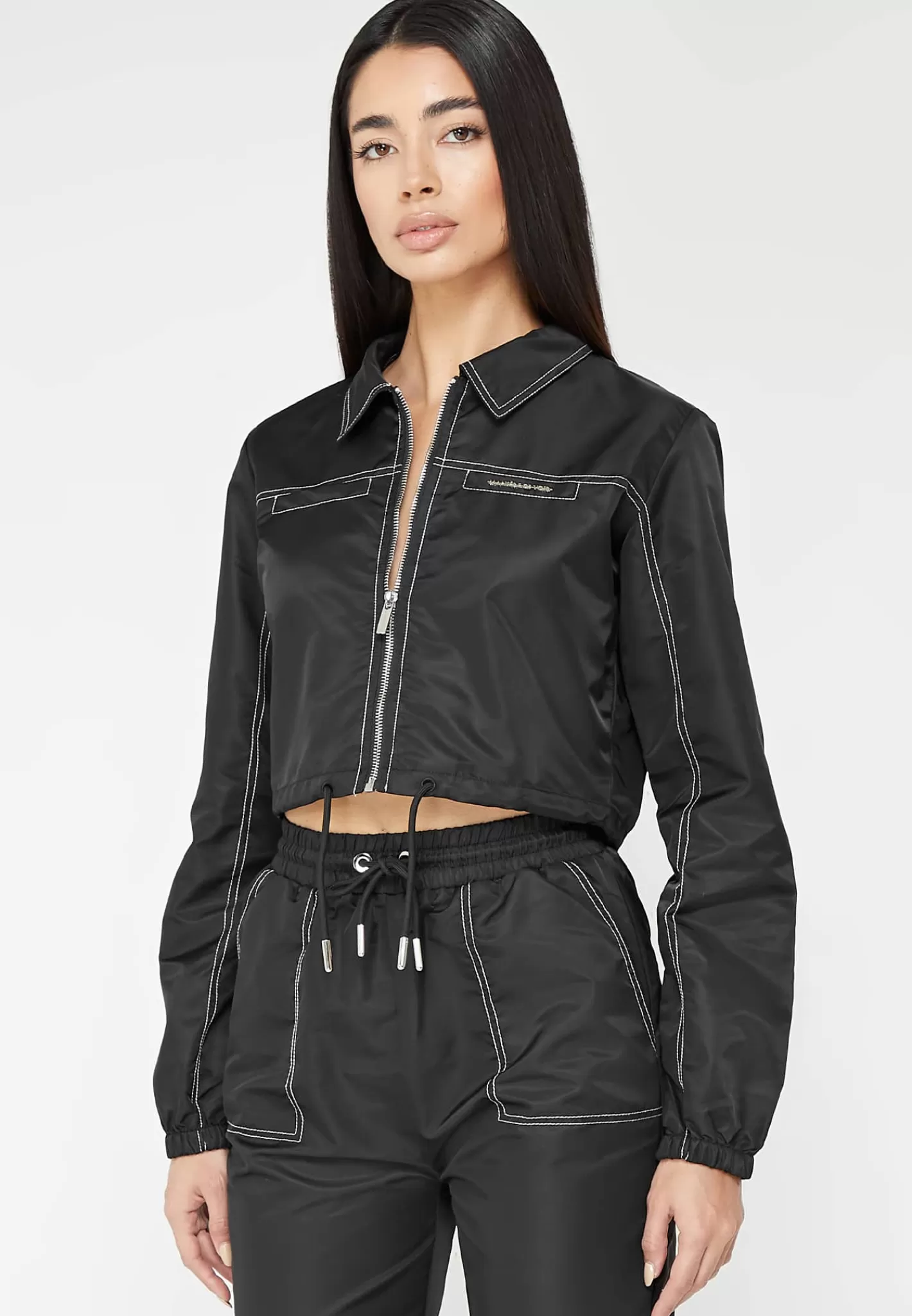 Nylon Contrast Stitch Track Jacket - -Manière De Voir Discount