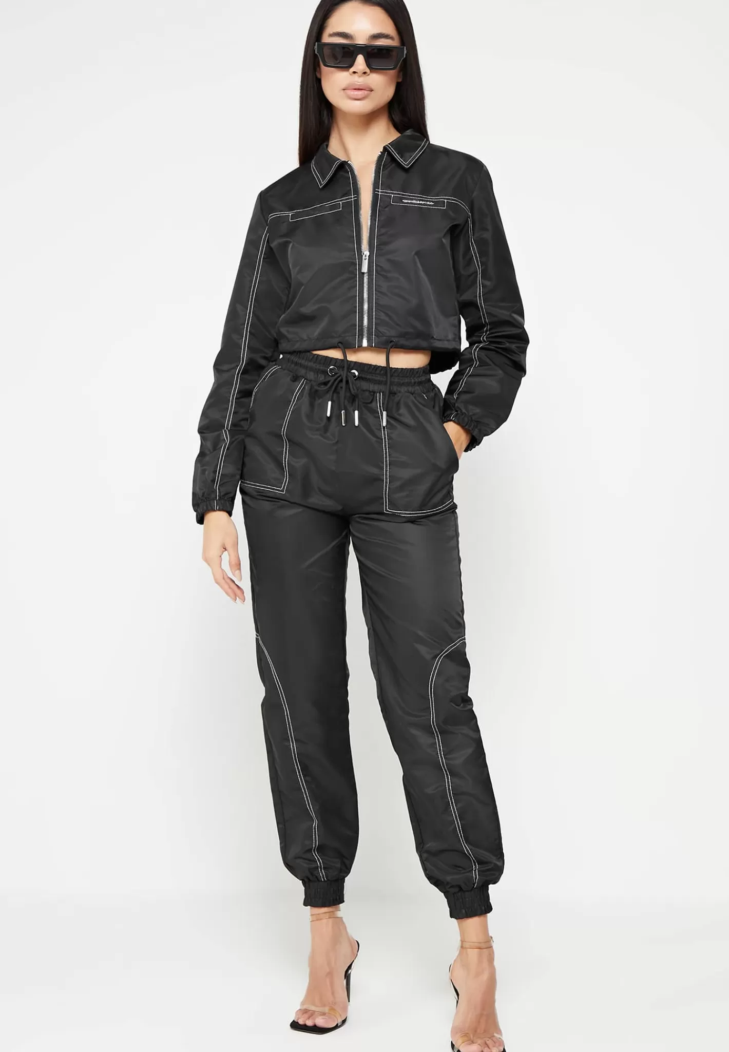 Nylon Contrast Stitch Track Pants - -Manière De Voir Flash Sale