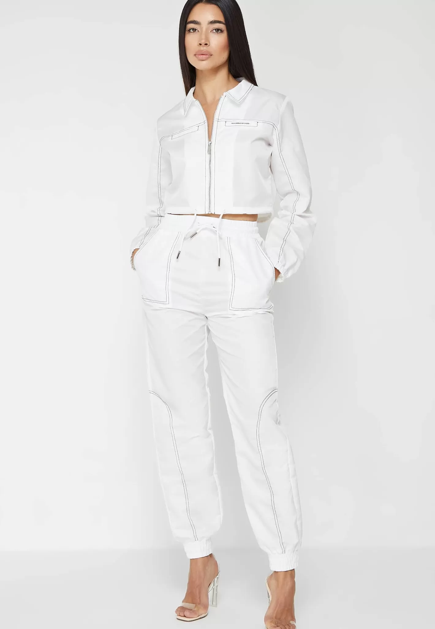 Nylon Contrast Stitch Track Pants - -Manière De Voir Store